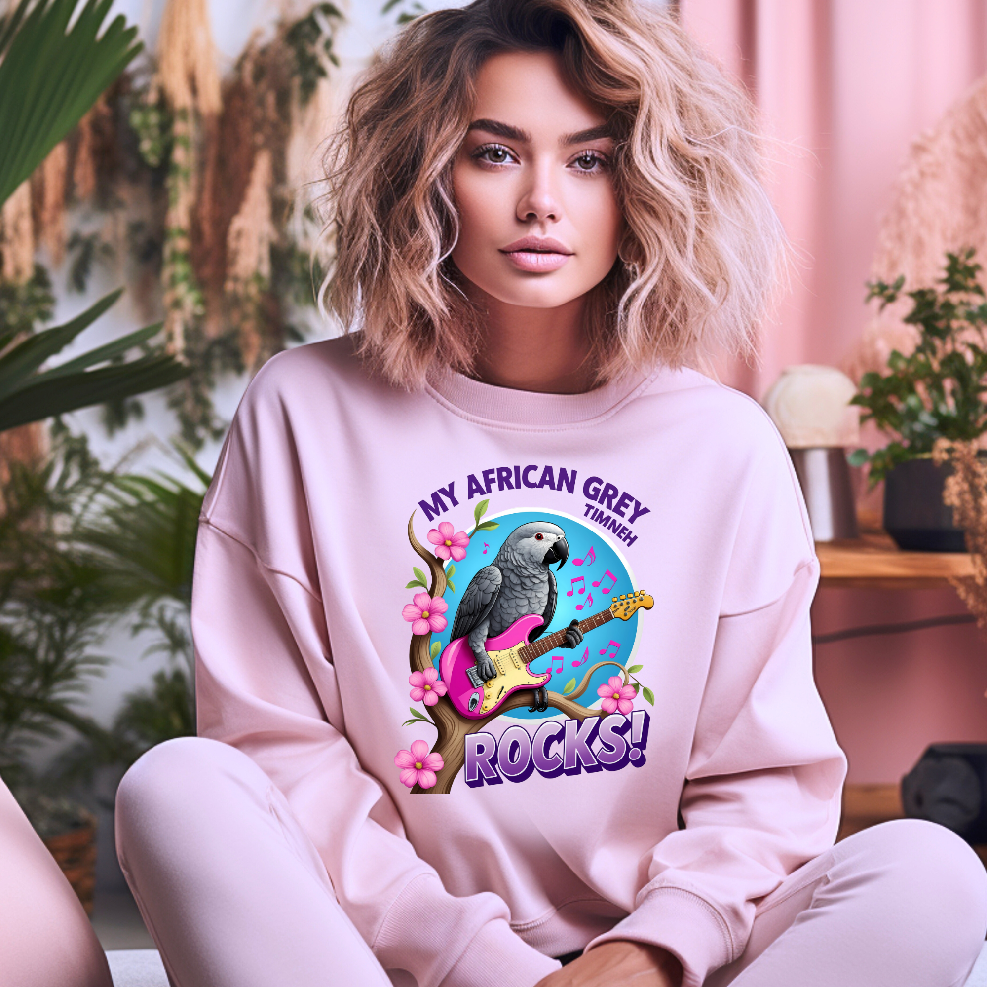 African Grey Timneh Rocks Sweatshirt