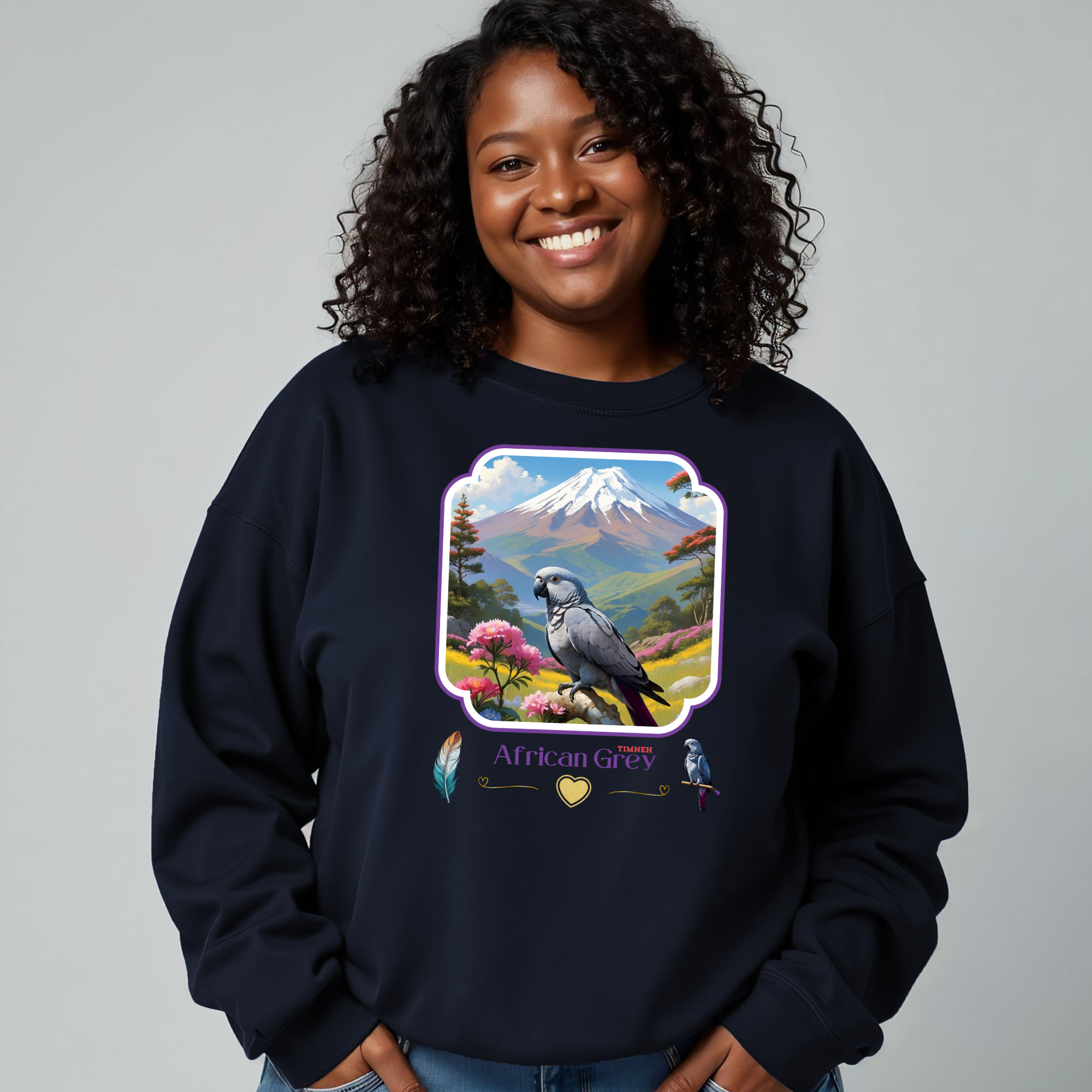 African Grey Timneh Mountain Sweatshirt