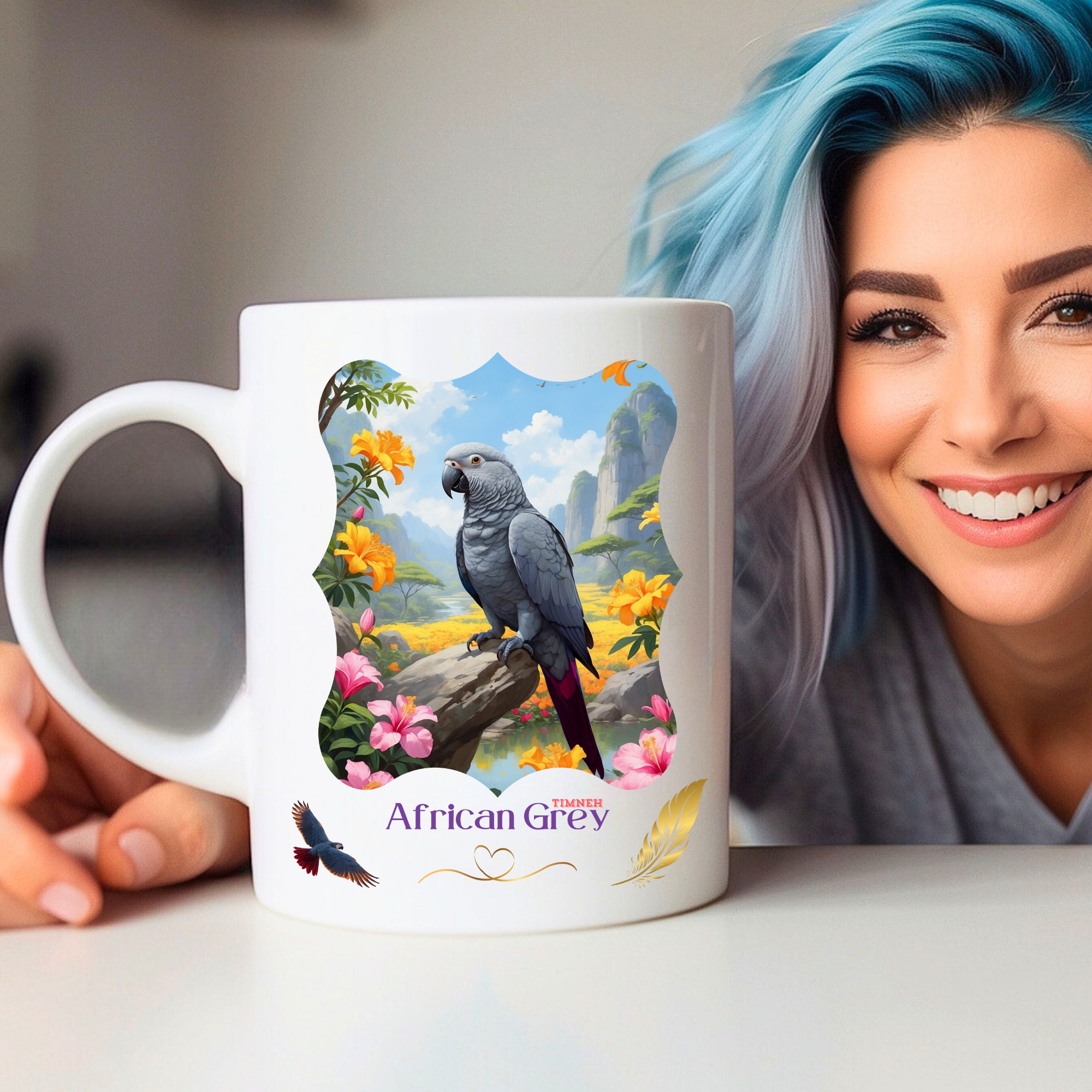 African Grey Timneh Valley Mug