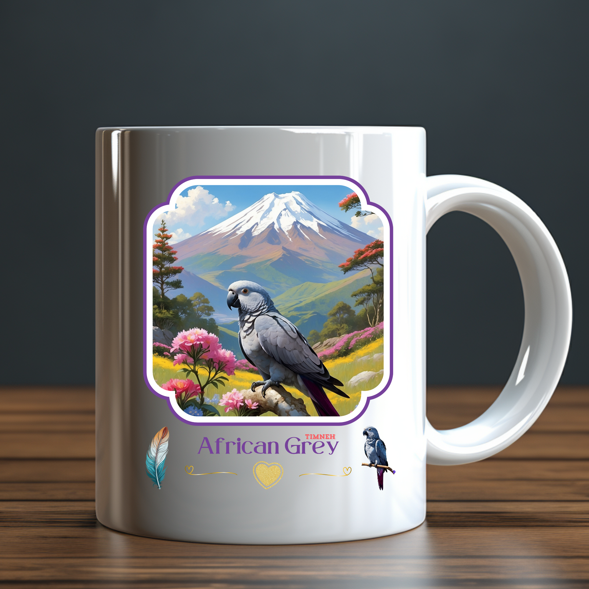 African Grey Timneh Mountain Mug