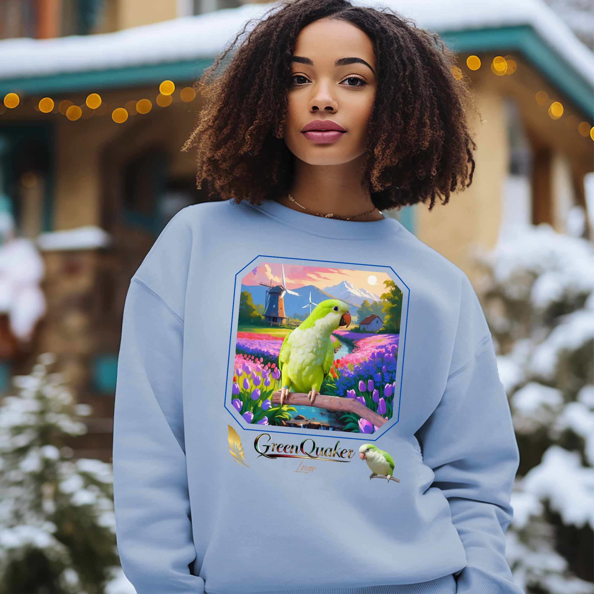 Green Quaker Lover Floral Sweatshirt