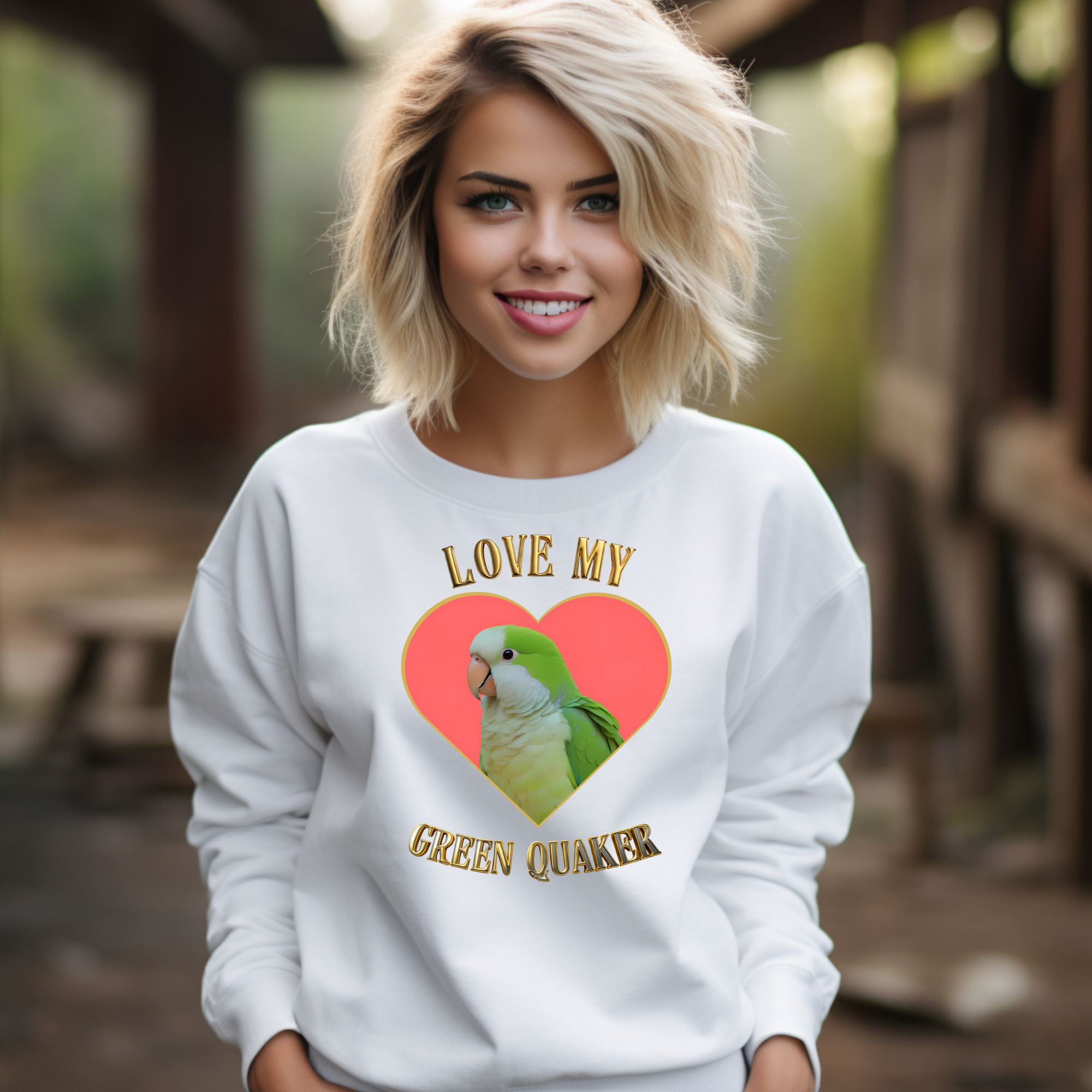 Love My Green Quaker Sweatshirt