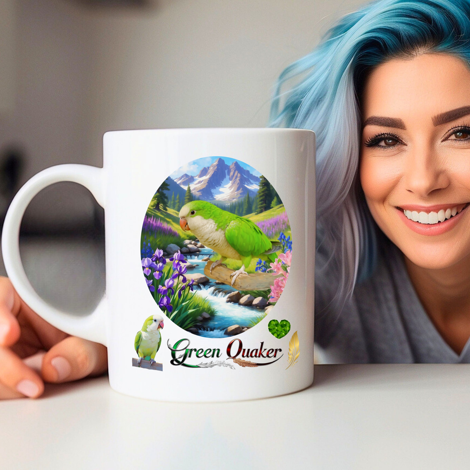 Green Quaker Nature Scenic Mug