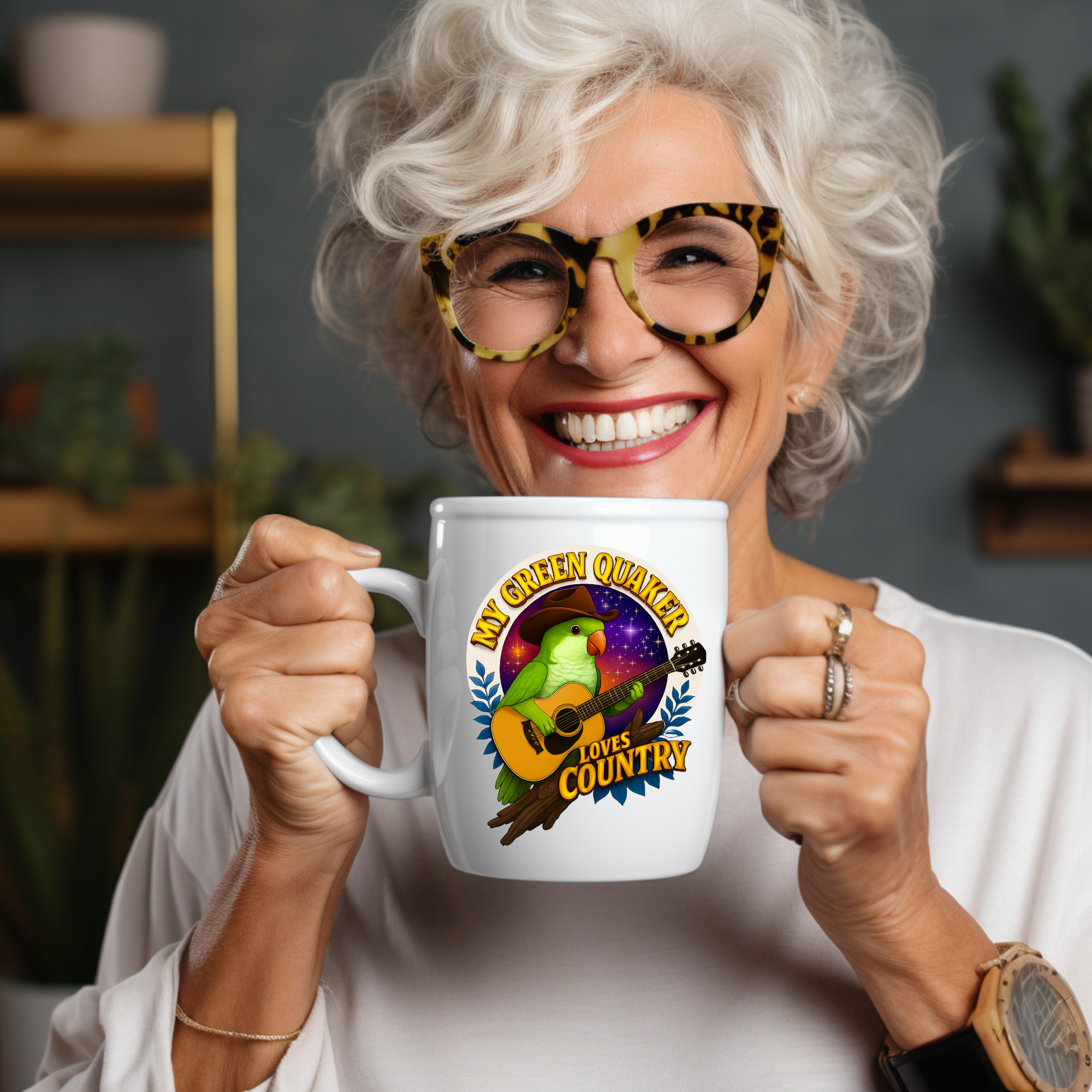 Green Quaker Loves Country Mug