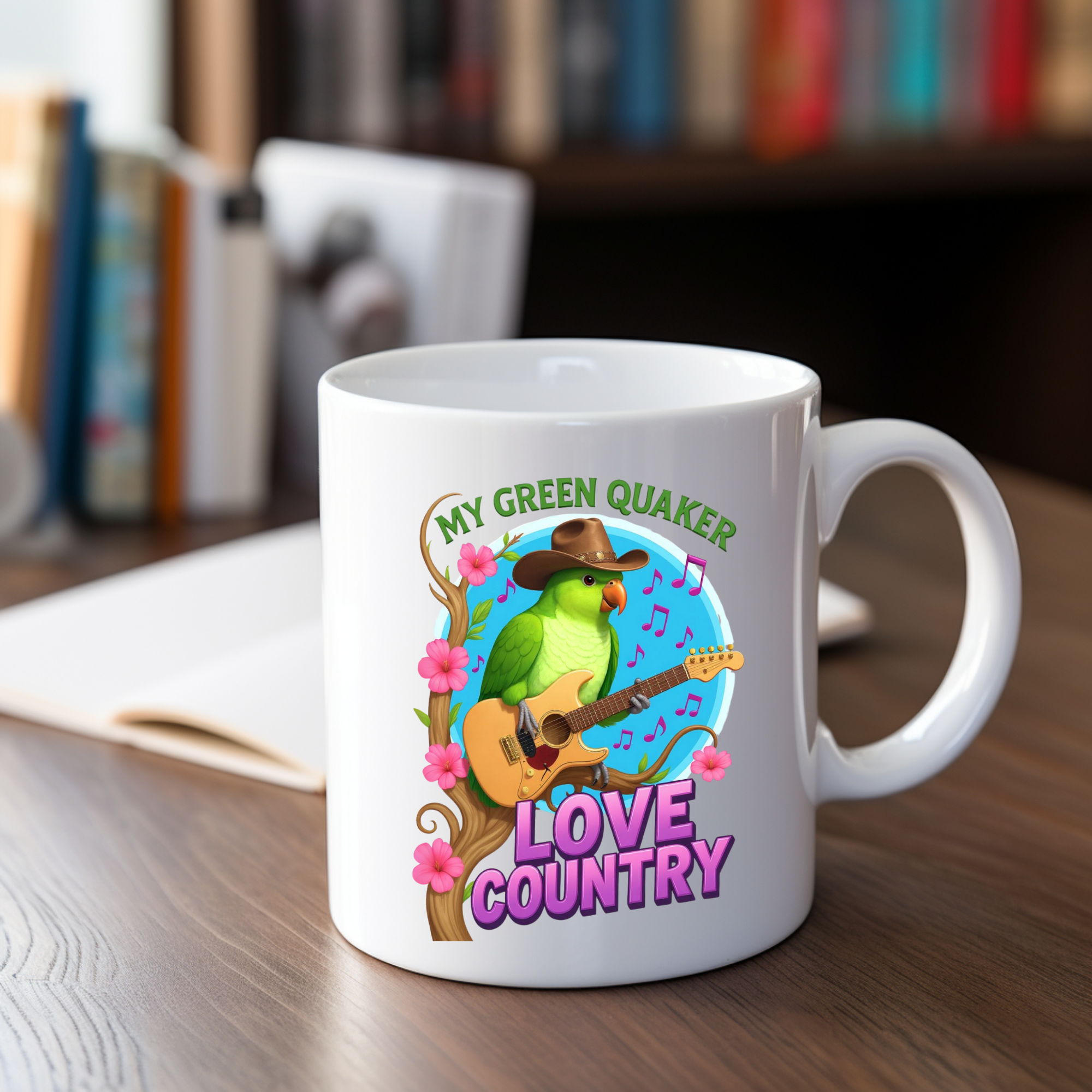 Green Quaker Love Country Mug
