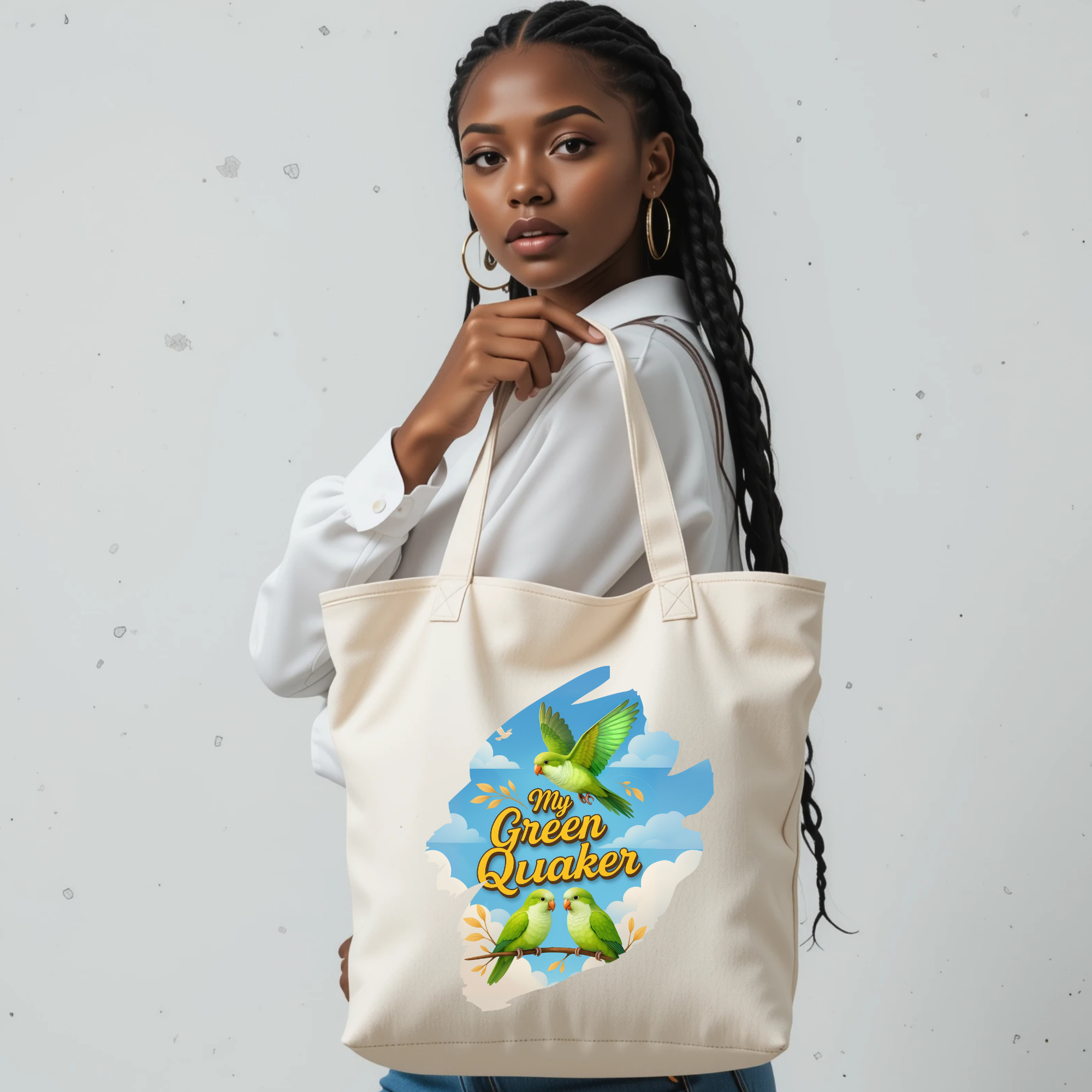 My Green Quaker Flying Tote Bag