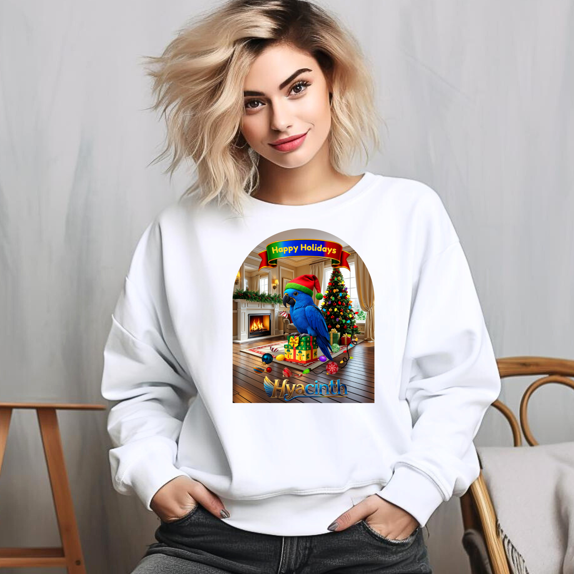 Happy Holidays Hyacinth Sweatshirt