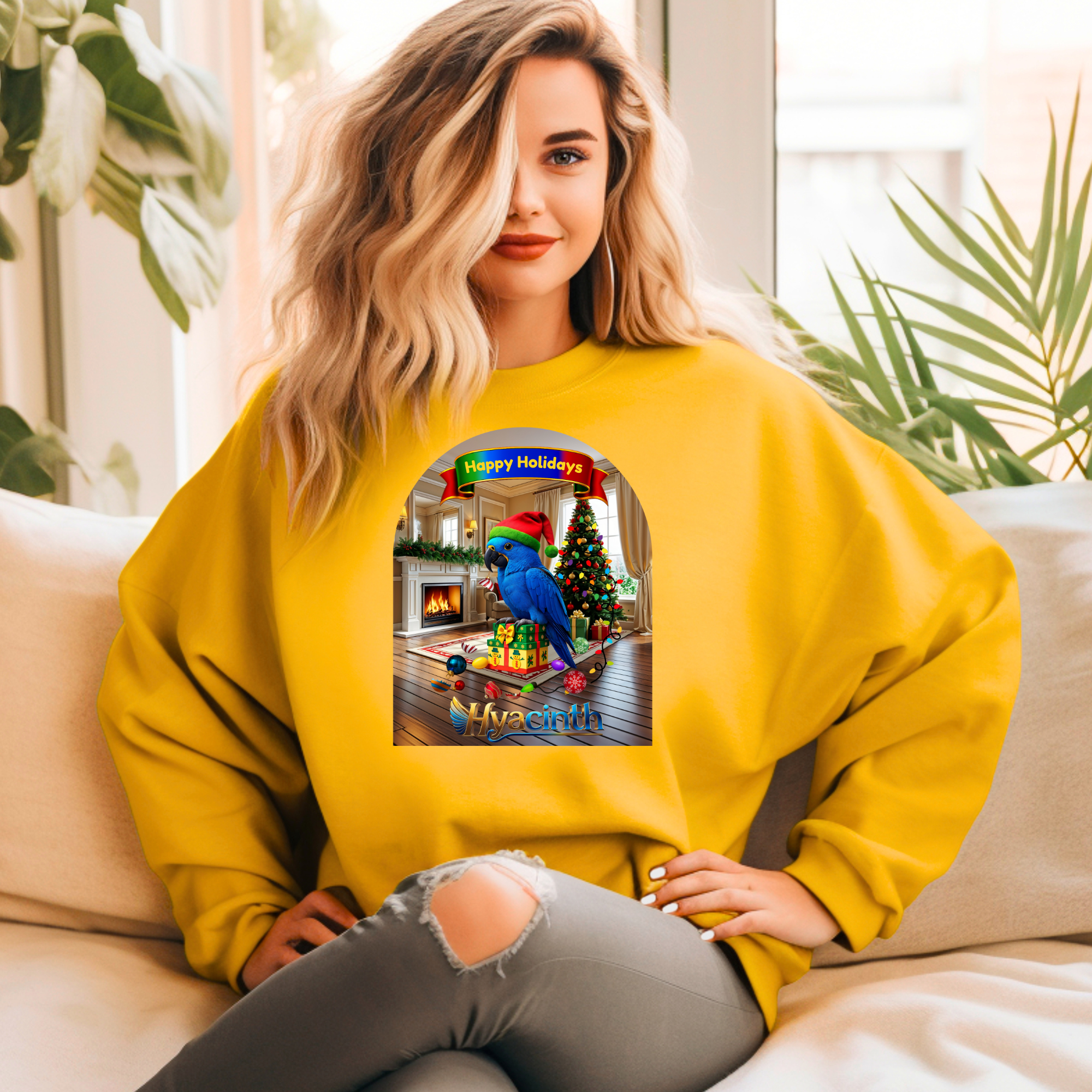 Happy Holidays Hyacinth Sweatshirt