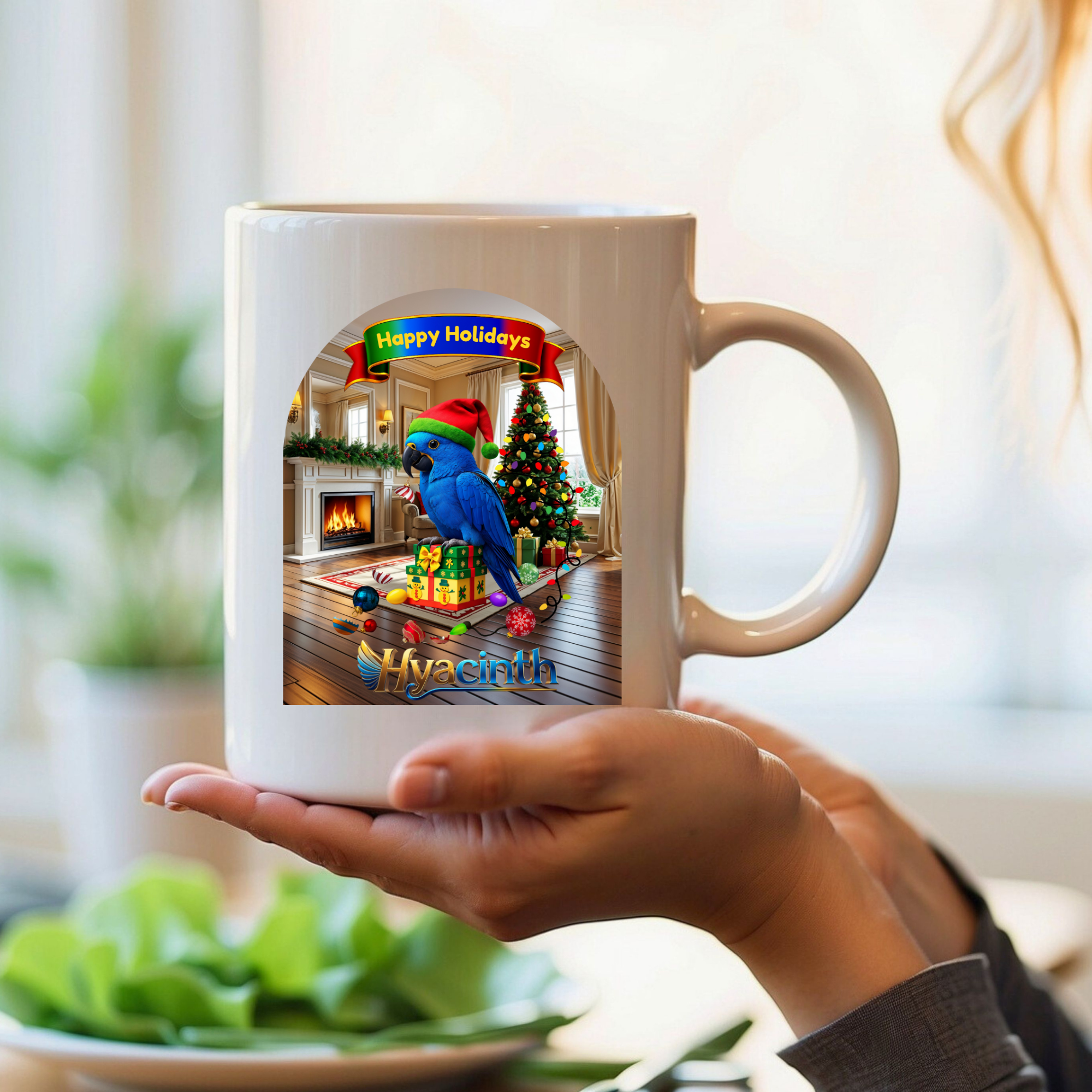 Happy Holidays Hyacinth Mug