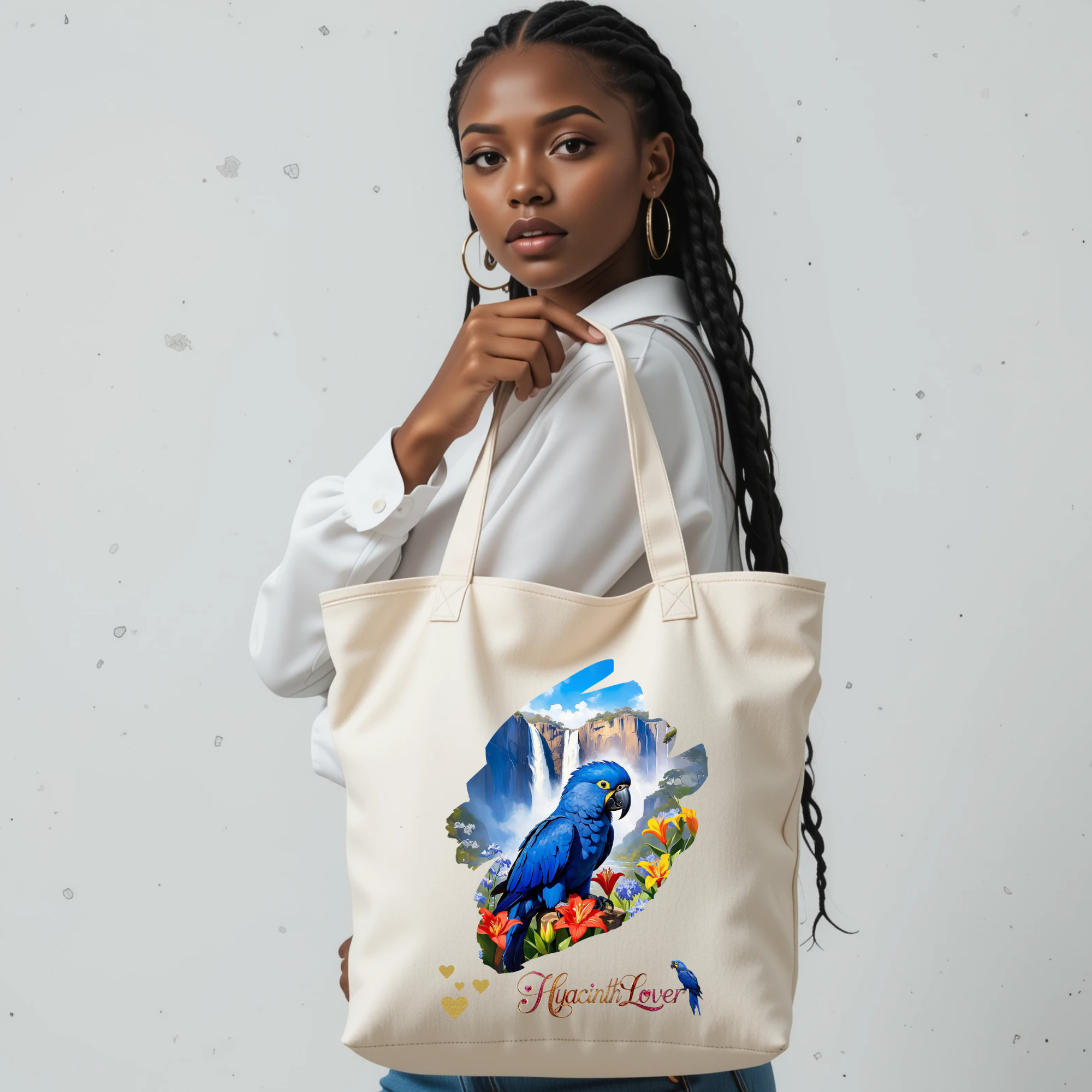 Hyacinth Lover Waterfall Tote Bag