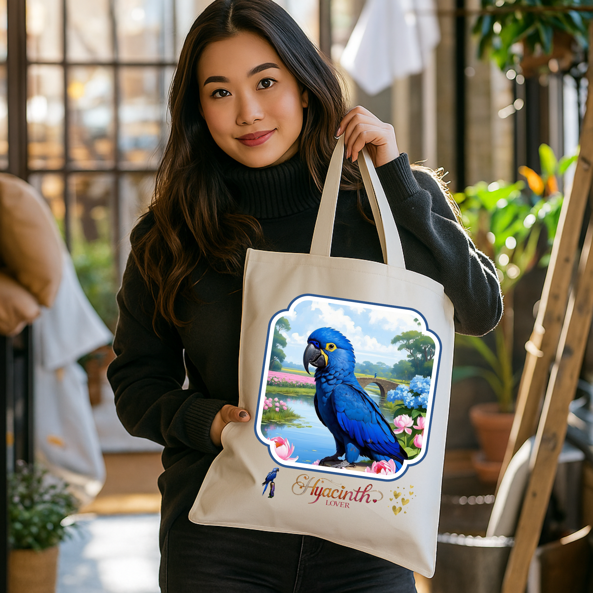 Hyacinth Lover Lake Scenic Tote Bag