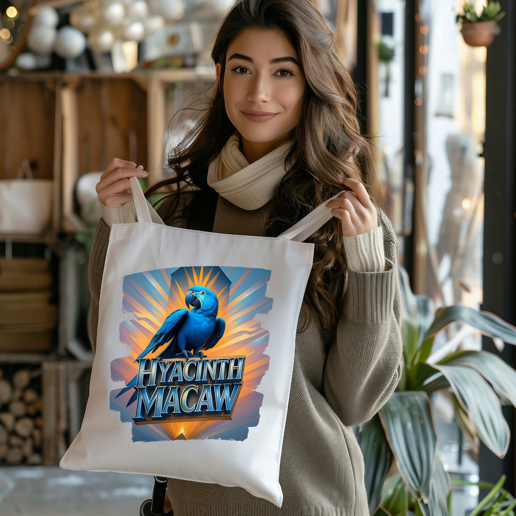 Hyacinth Macaw Sunrise Tote Bag