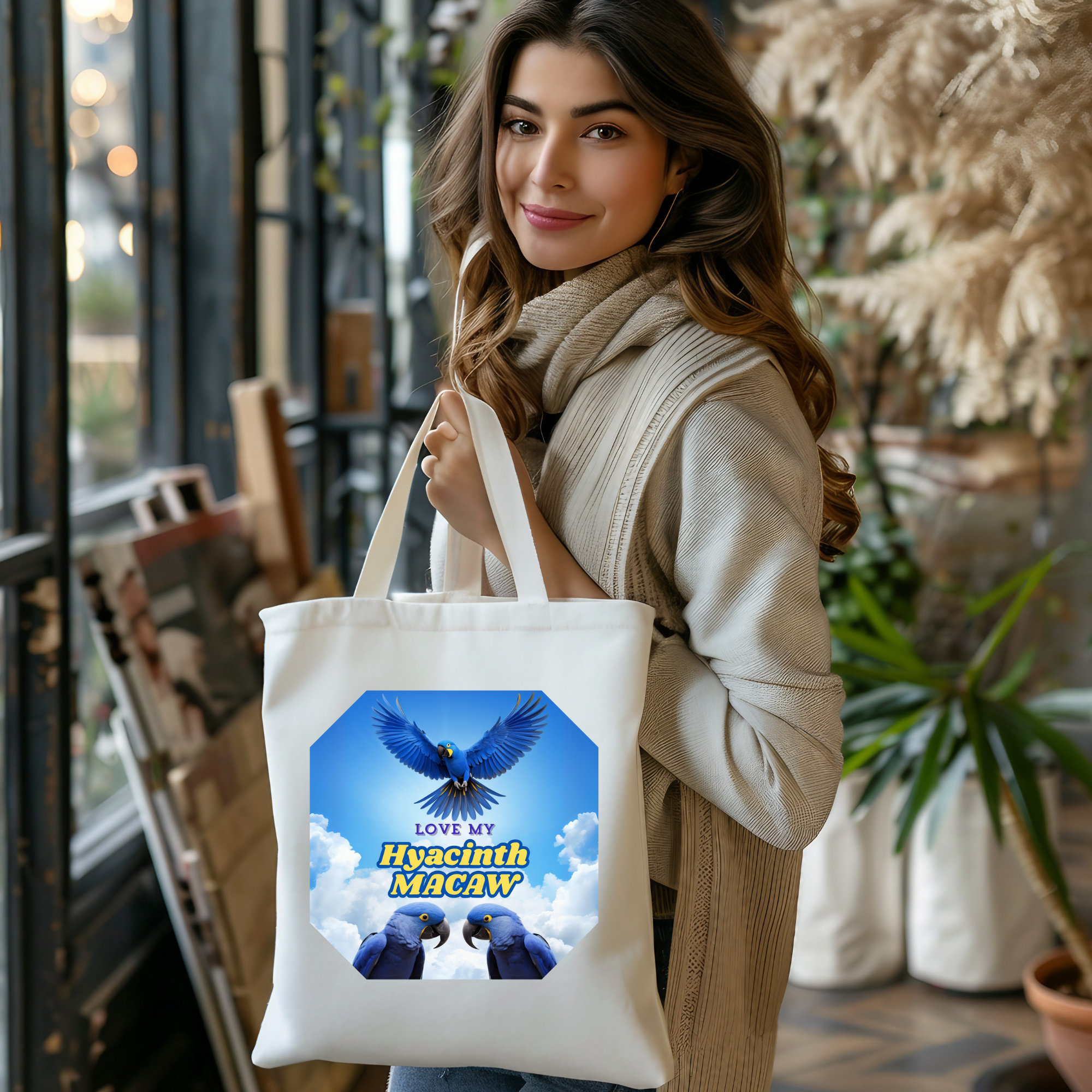 Love My Hyacinth Macaw Tote Bag