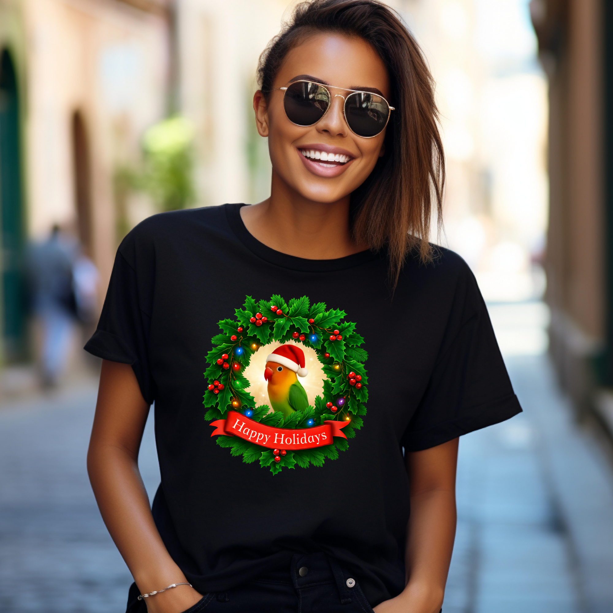 Happy Holidays Lovebird T-Shirt