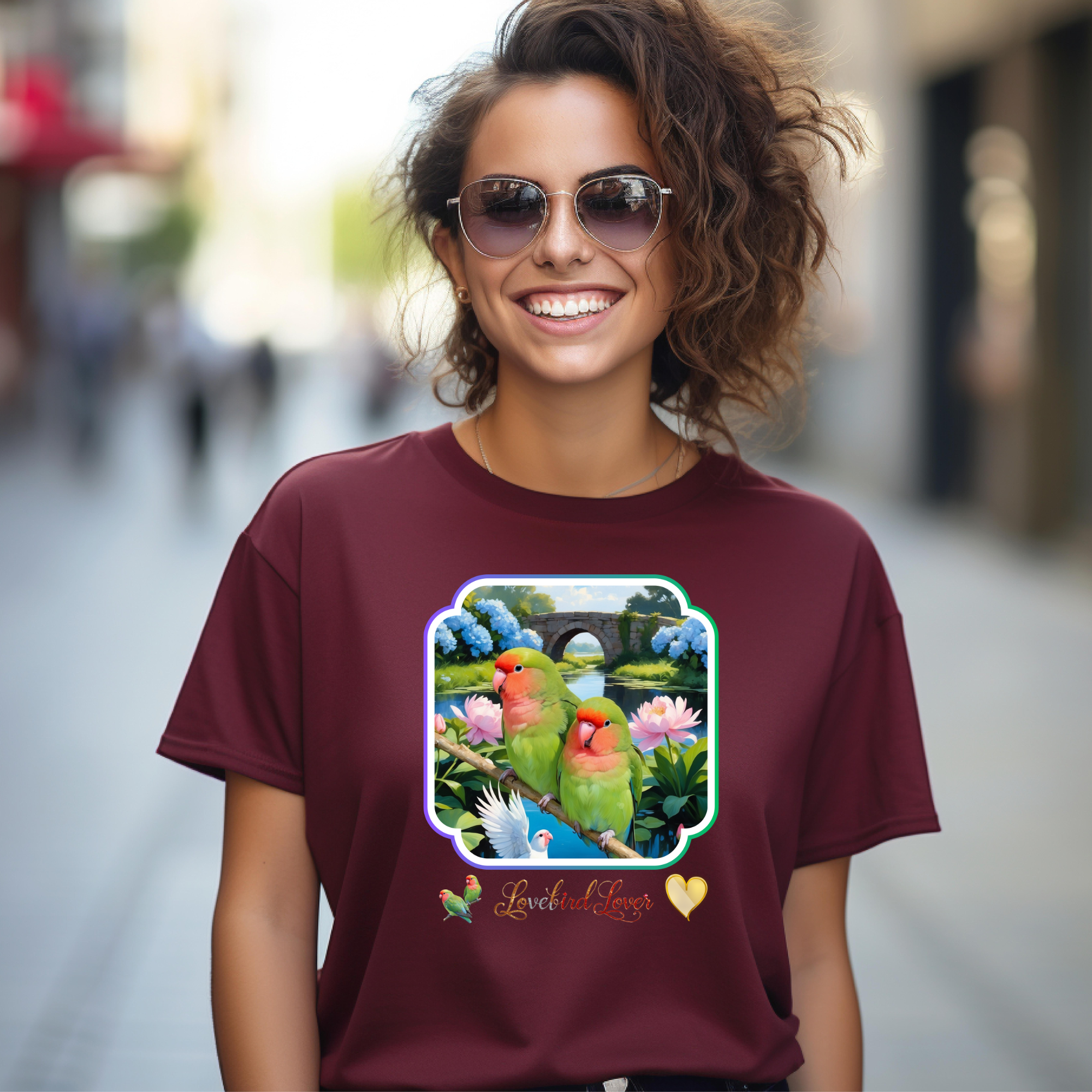 Bridge Lovebird Lover T-Shirt