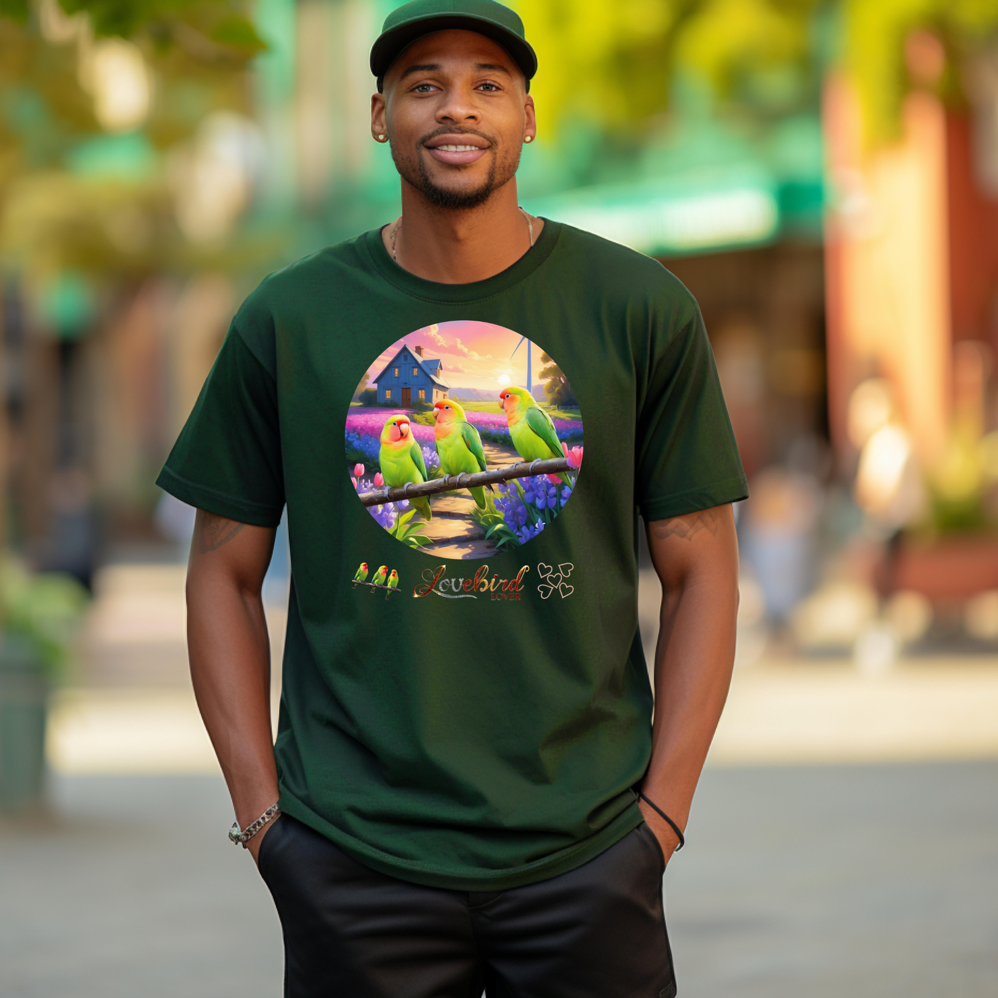 Lovebird Lover Floral T-Shirt