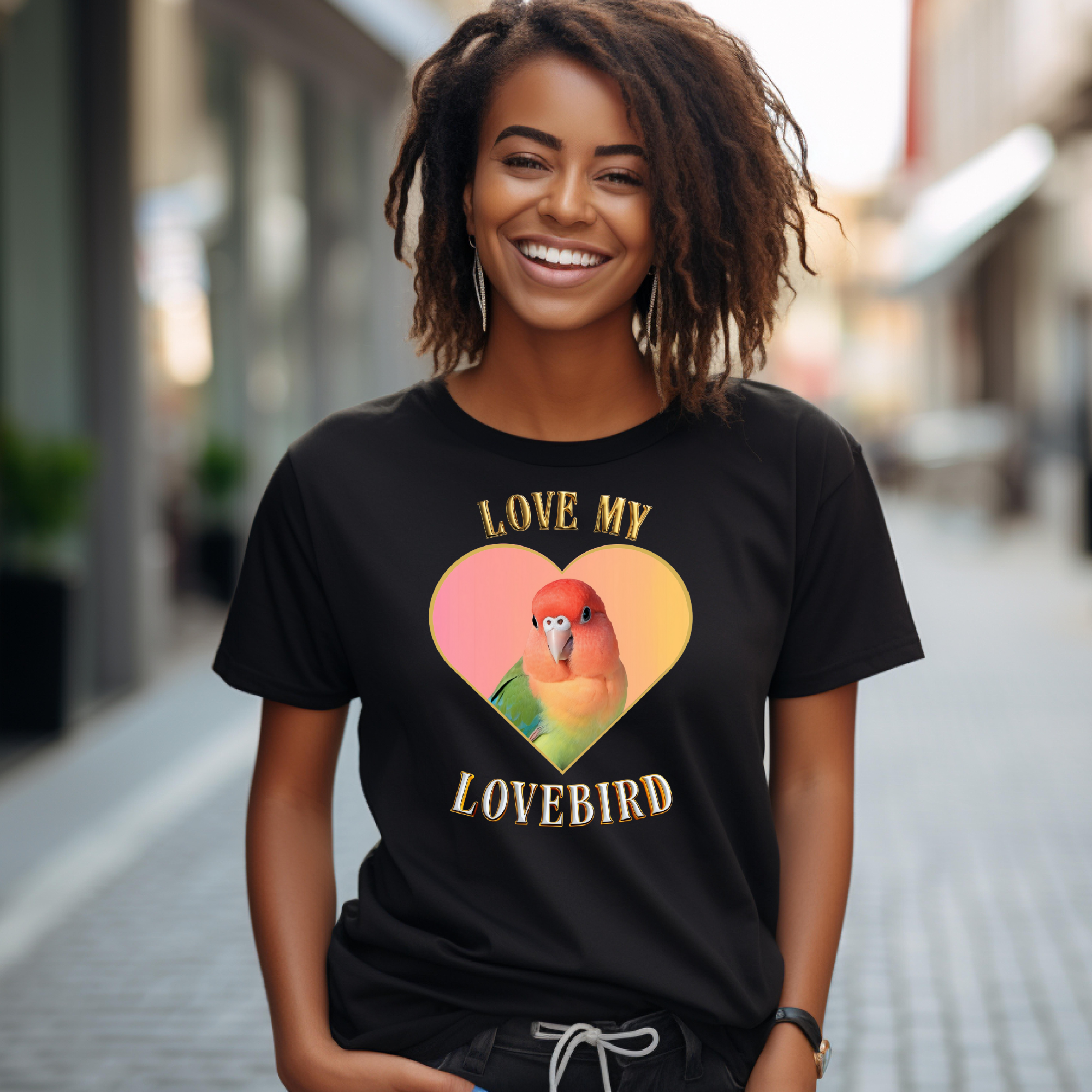 Love My Lovebird Heart T-Shirt