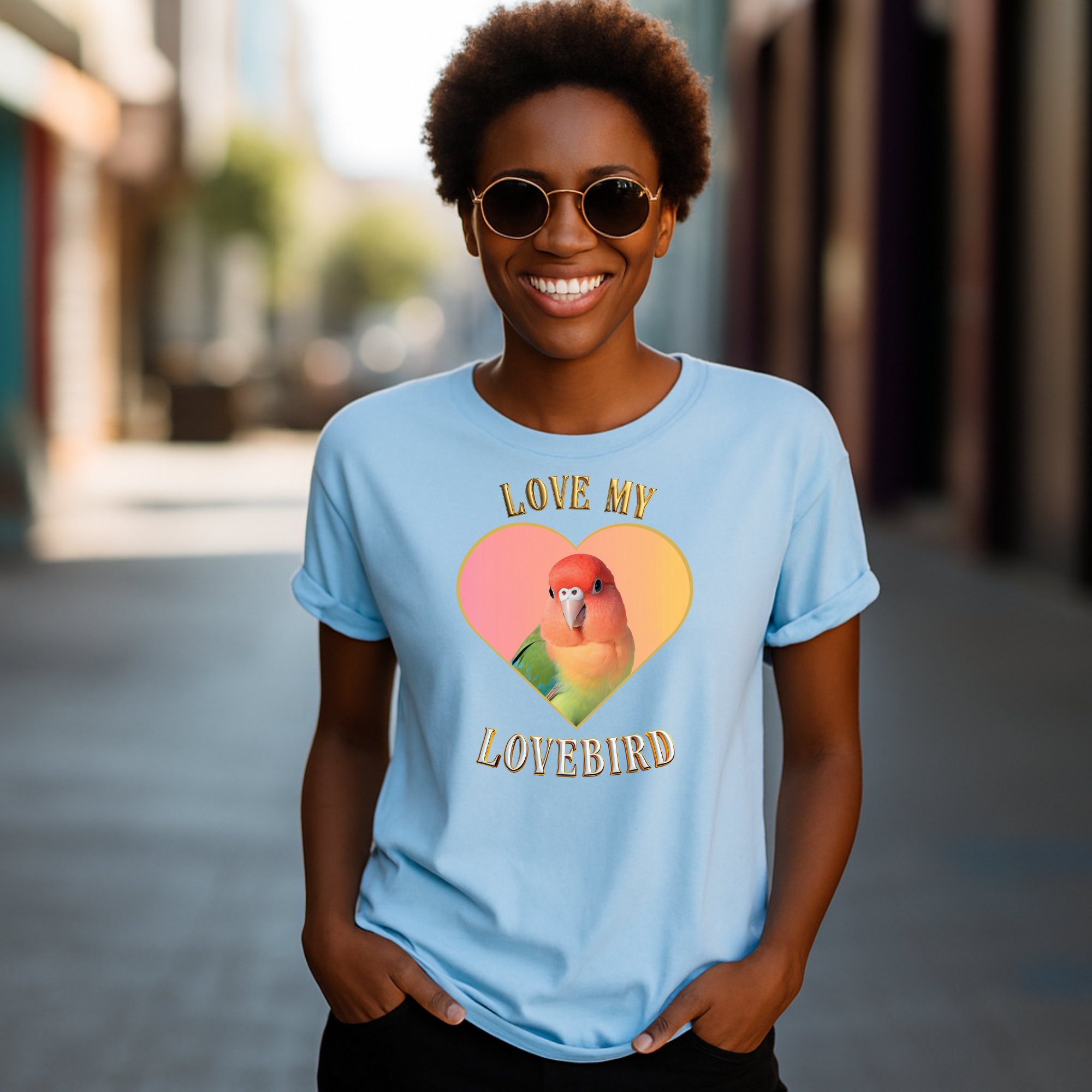 Love My Lovebird Heart T-Shirt
