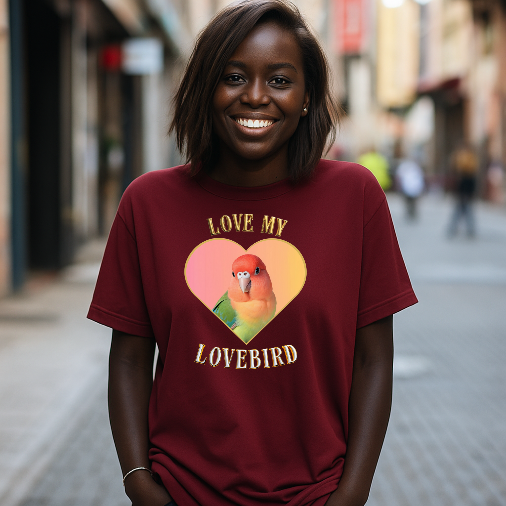 Love My Lovebird Heart T-Shirt