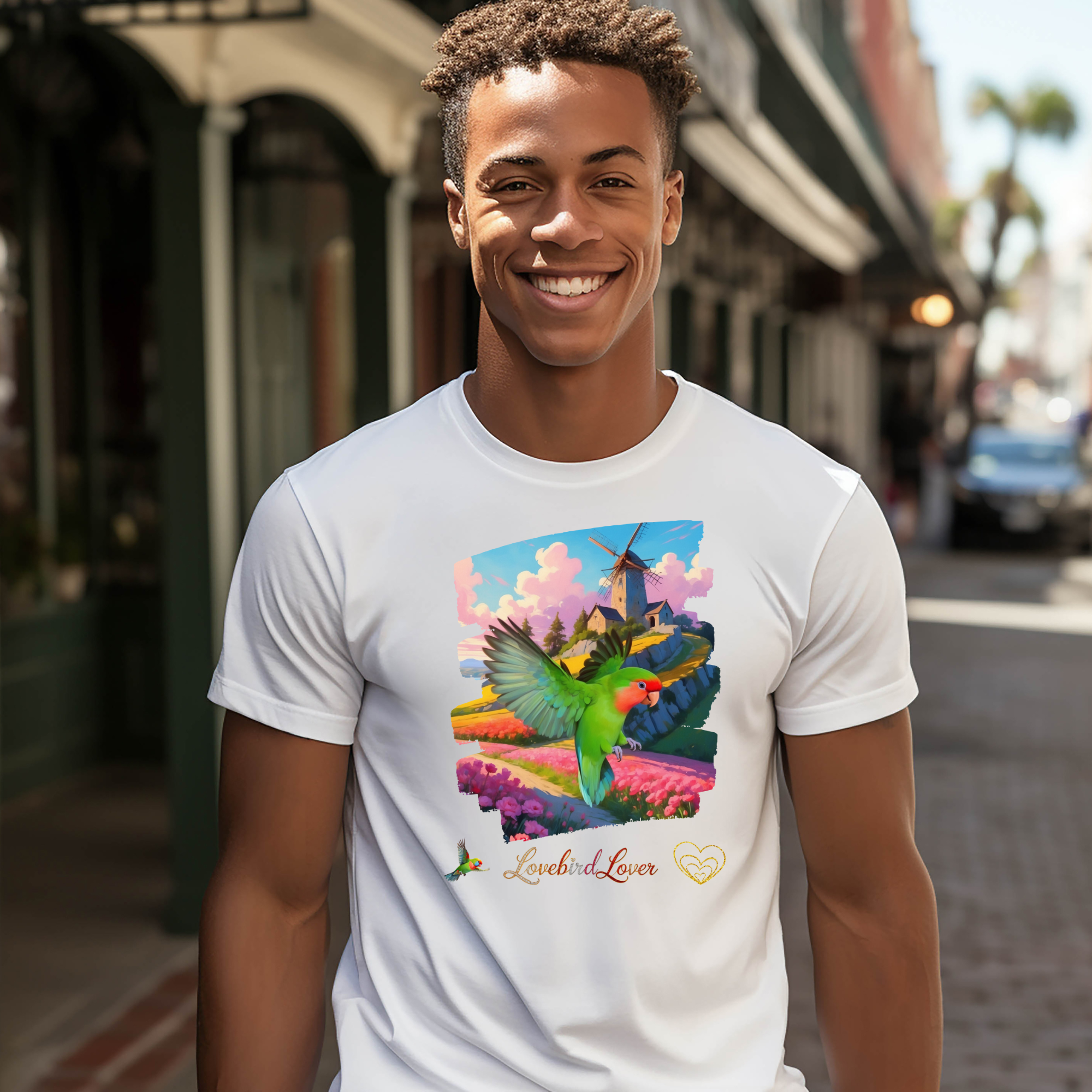 Lovebird Lover Floral T-Shirt