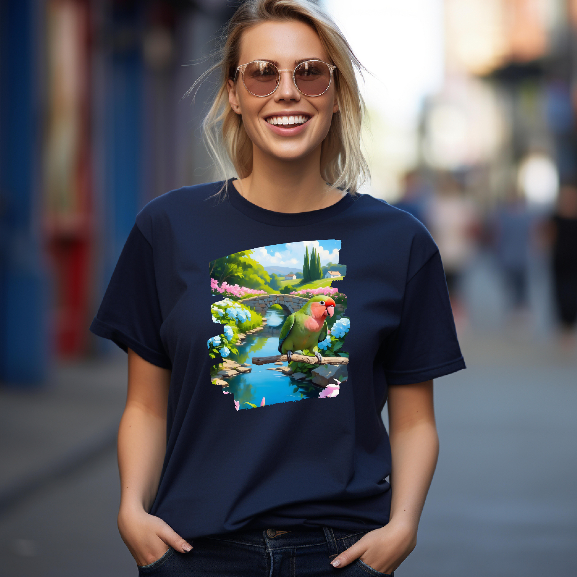 Lovebird Lover Bridge Scenic T-Shirt