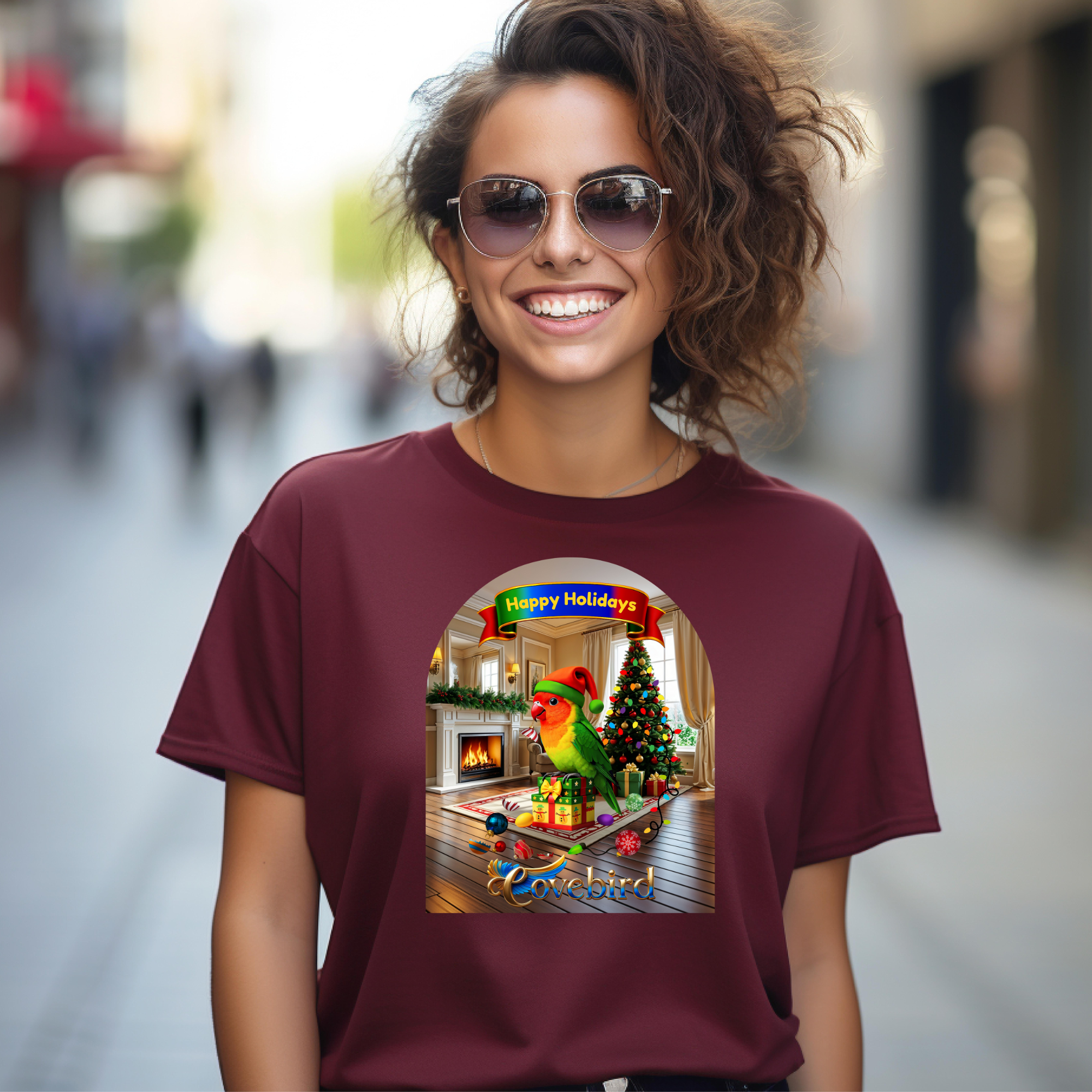 Happy Holidays Lovebird T-Shirt