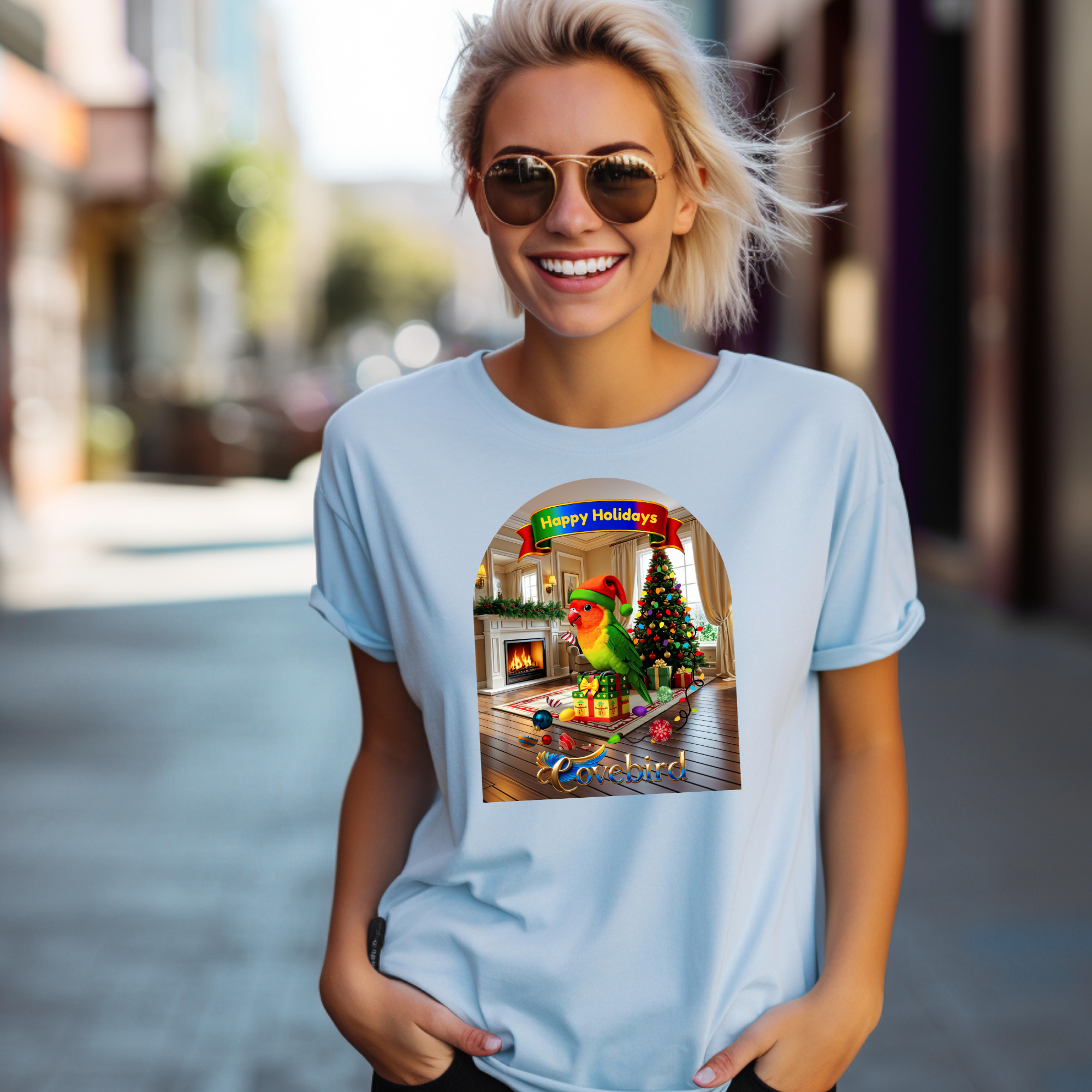 Happy Holidays Lovebird T-Shirt