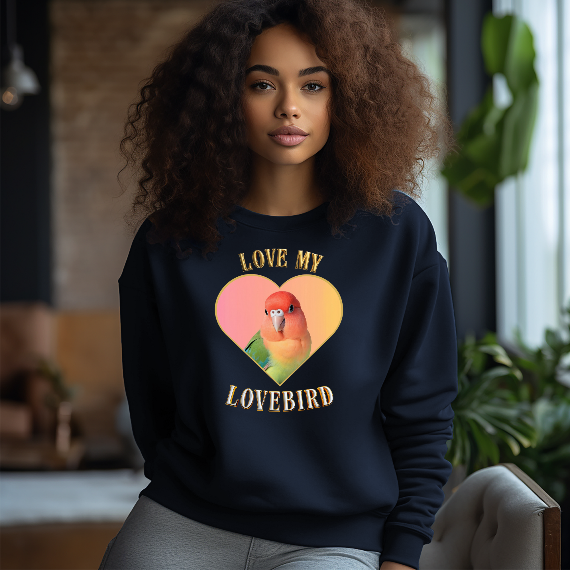 Love My Lovebird Heart Sweatshirt