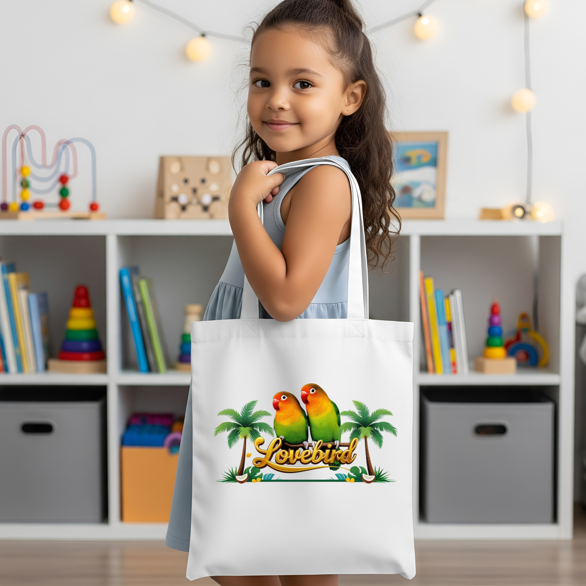 Lovebird's Palm Tree Tote Bag