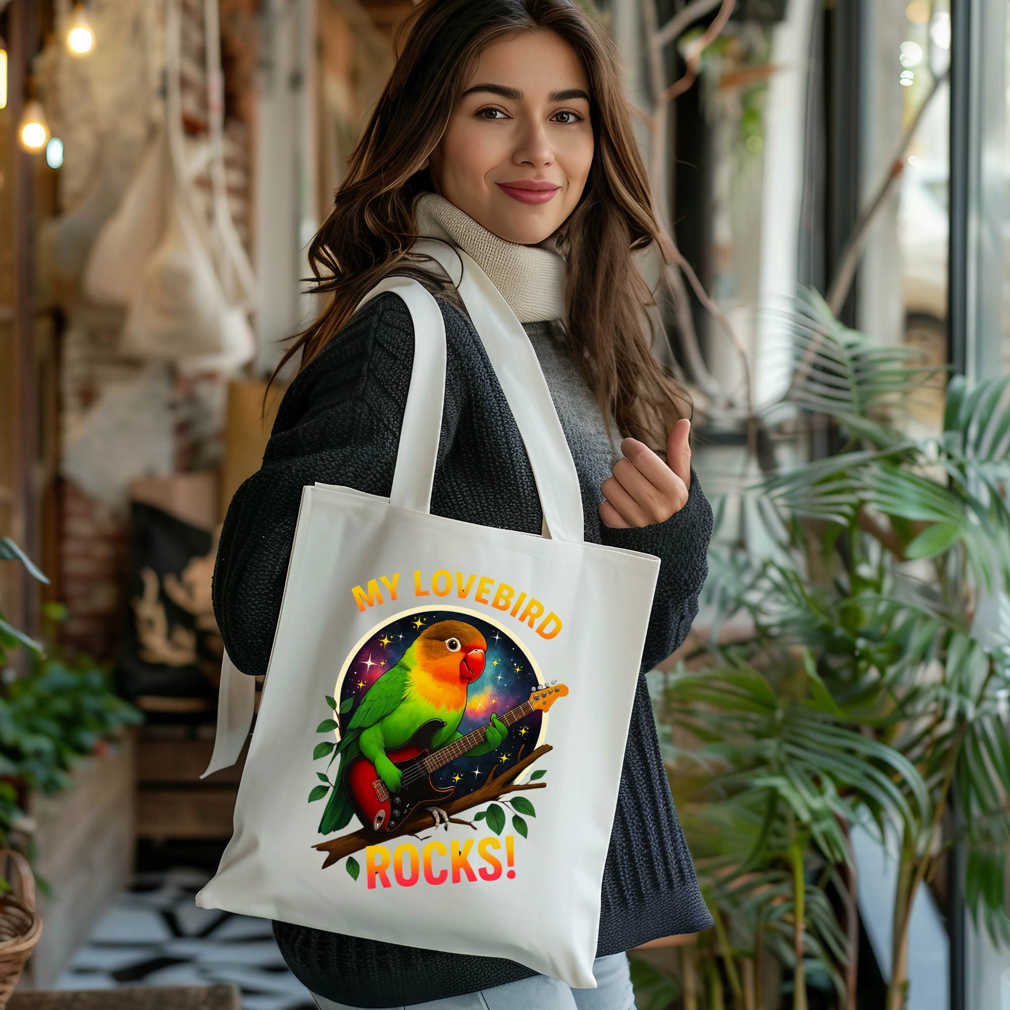 My Lovebird Rocks Tote Bag