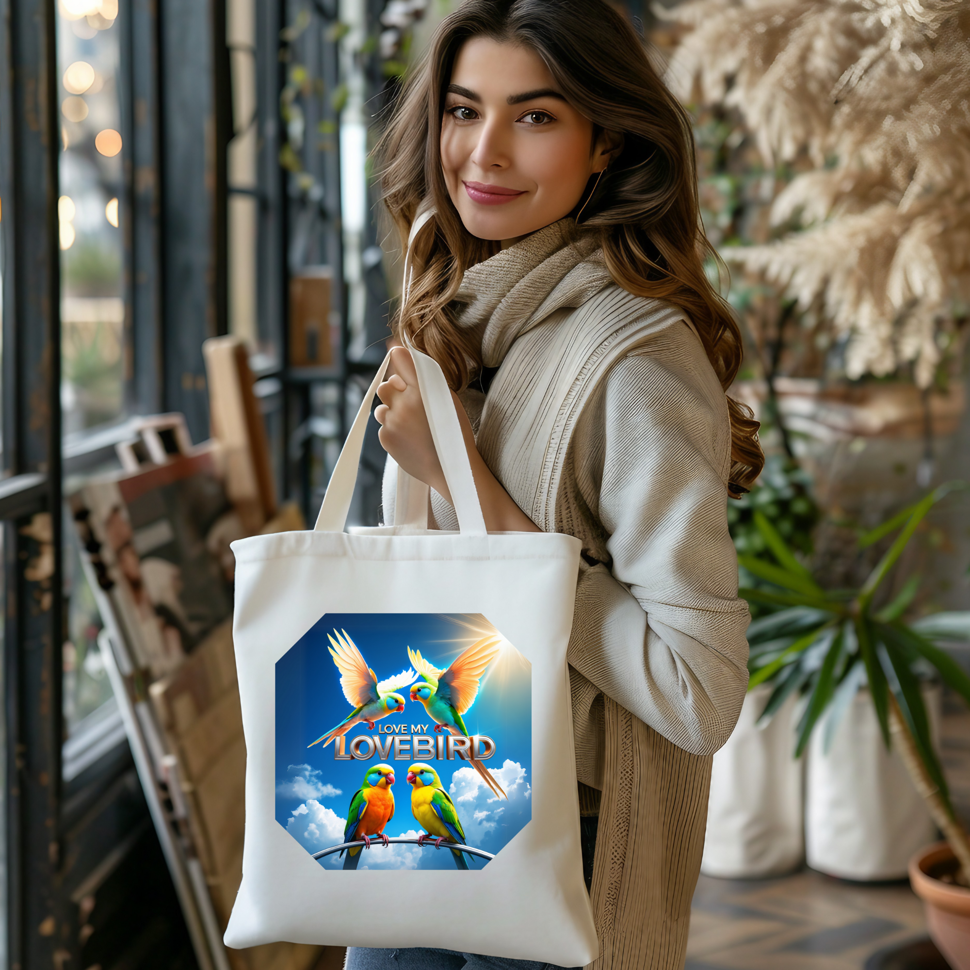 Lovebird Tote Bag