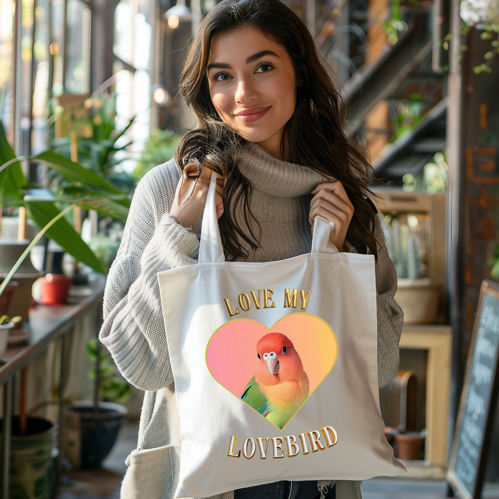 Lovebird Tote Bag