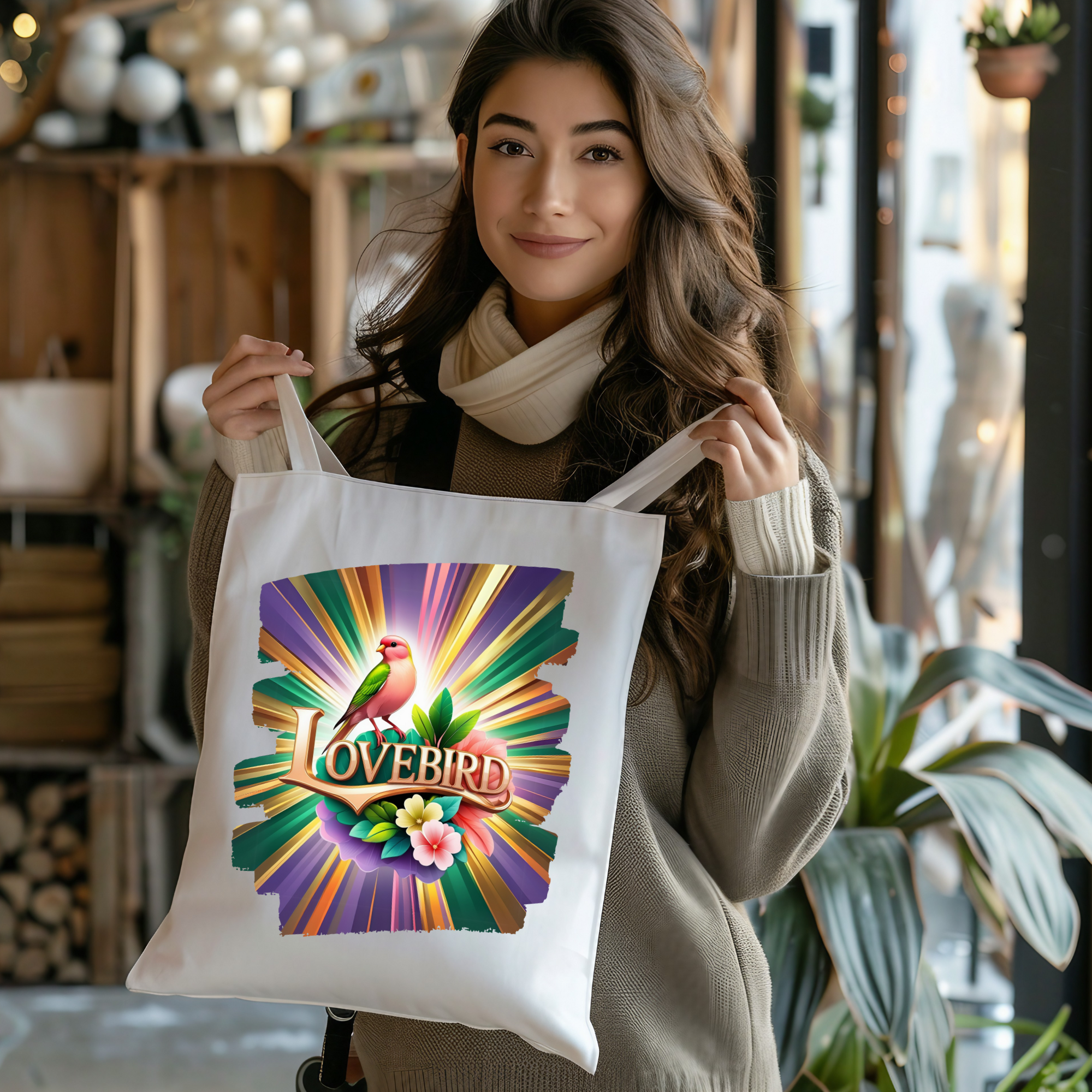 Lovebird Tote Bag