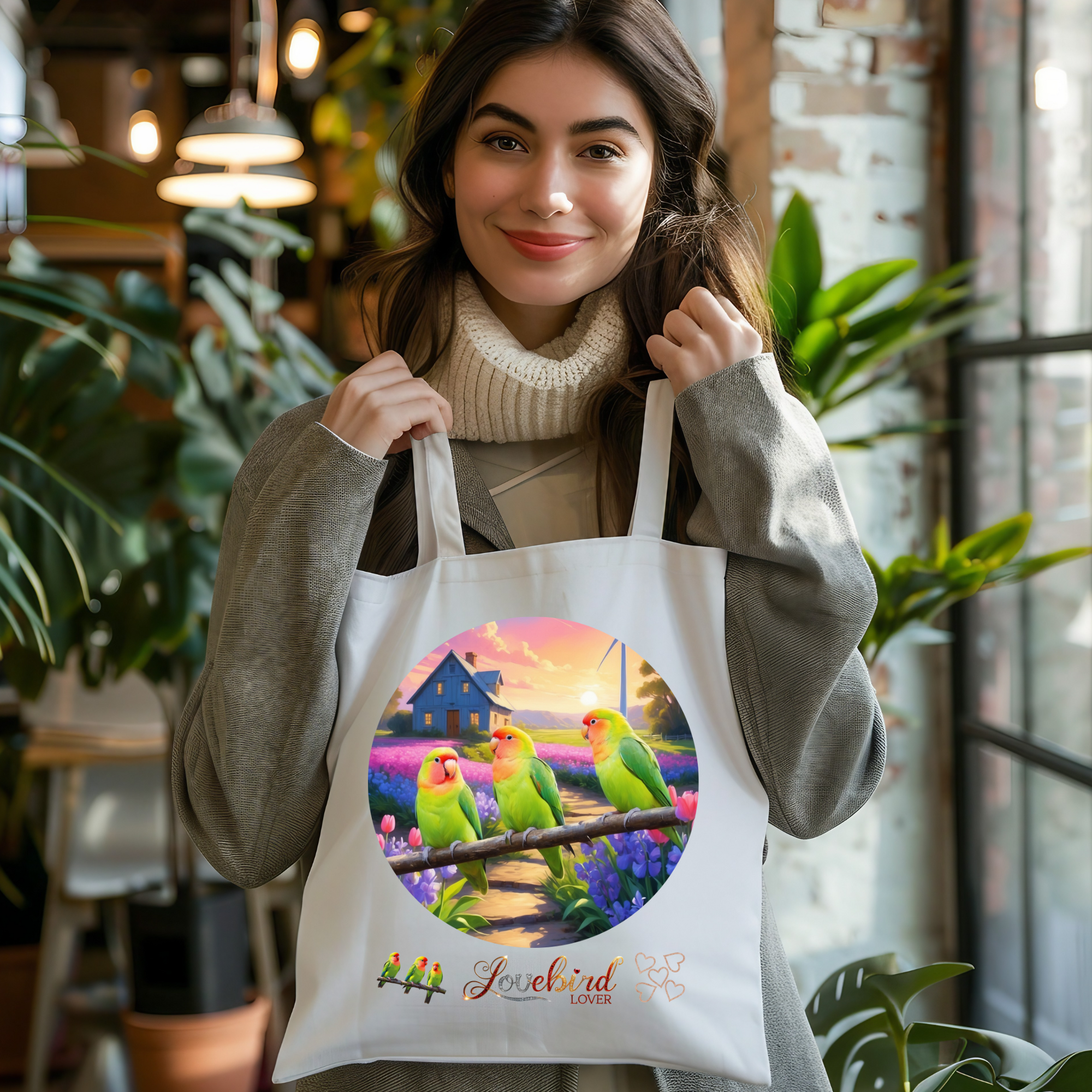 Lovebird Tote Bag