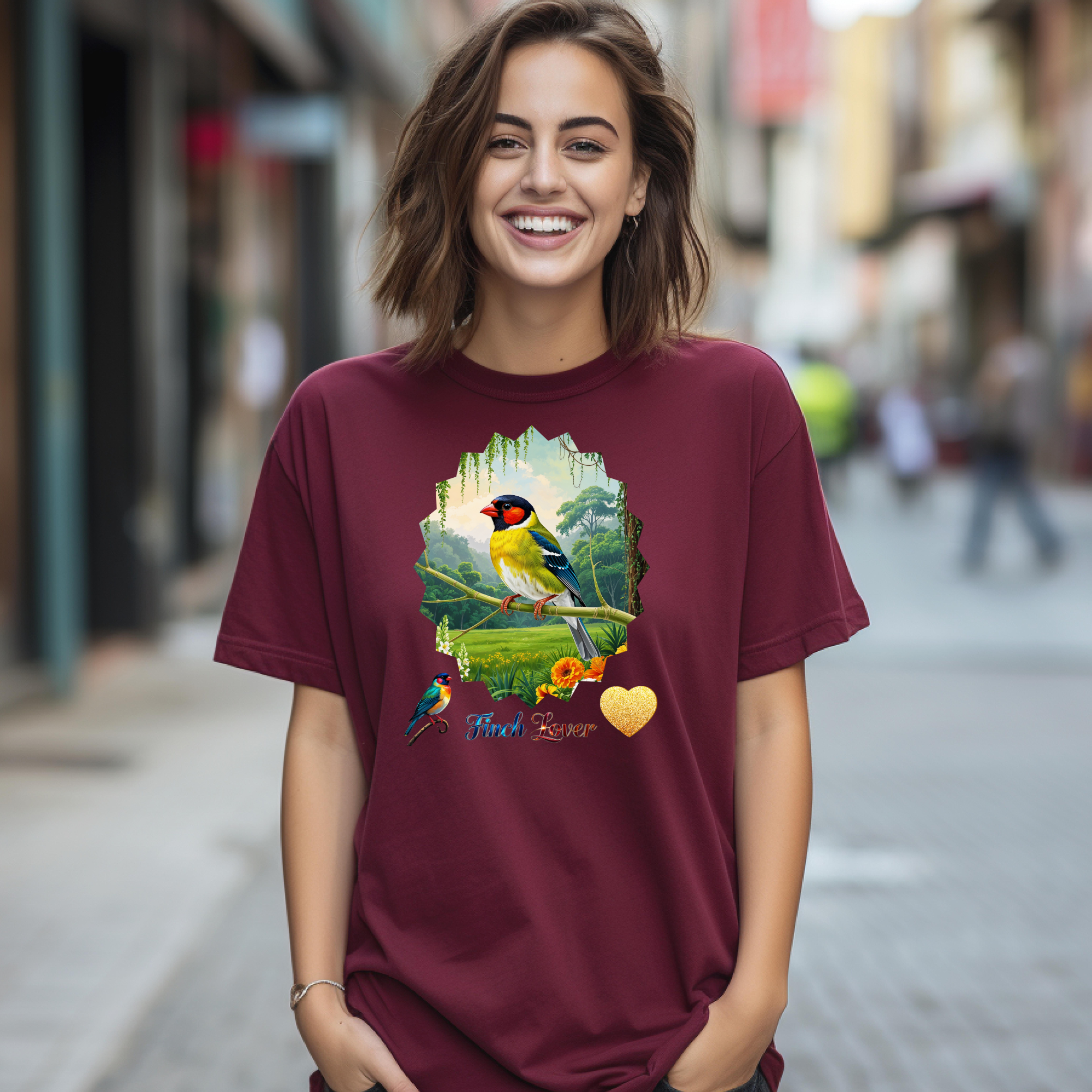 Finch Lover Nature Scenic T-Shirt