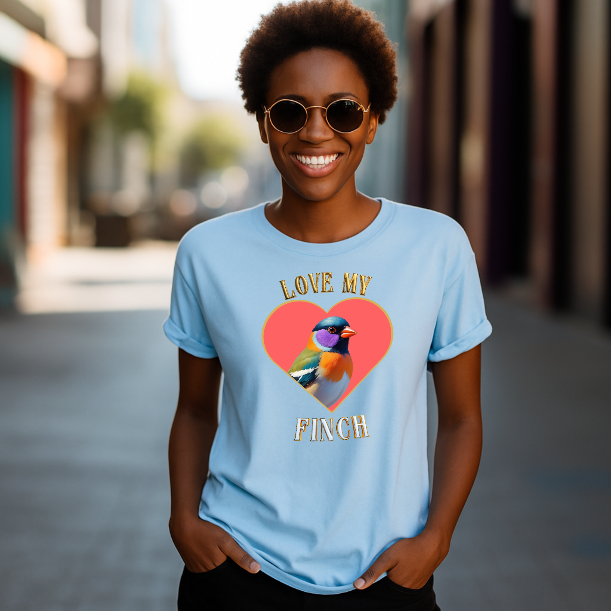 Love My Finch Heart T-Shirt