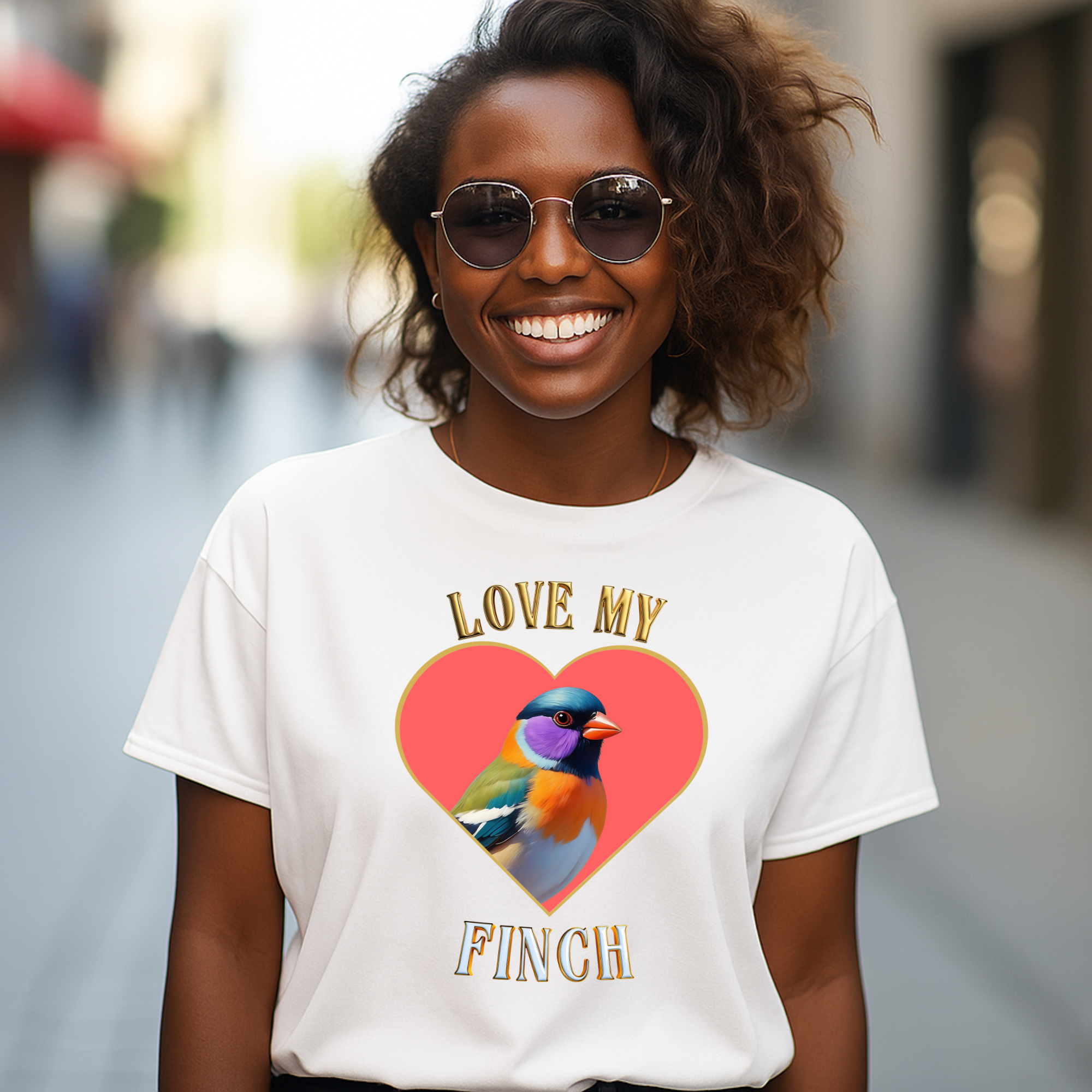 Love My Finch Heart T-Shirt