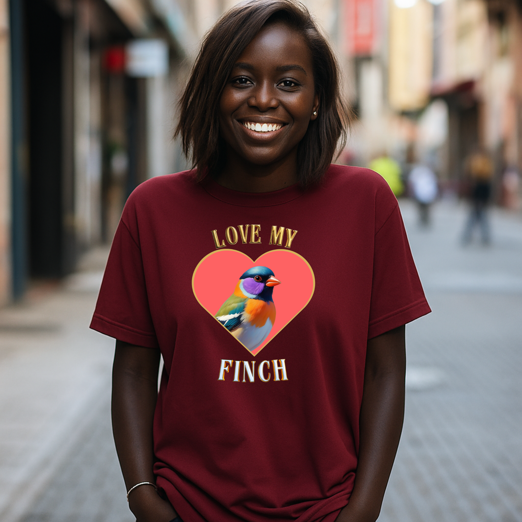 Love My Finch Heart T-Shirt
