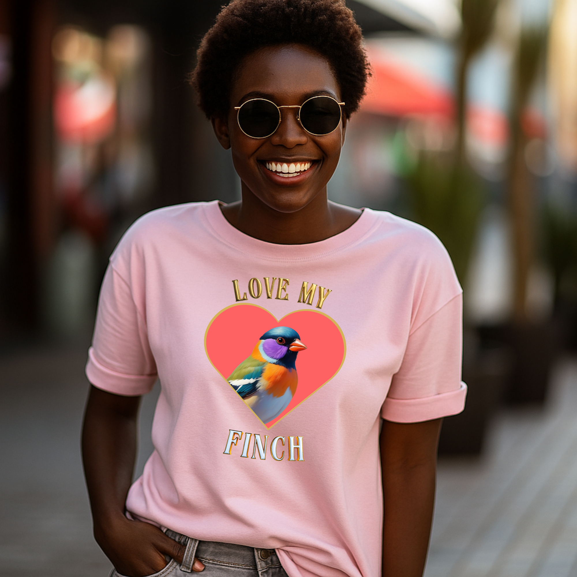 Love My Finch Heart T-Shirt
