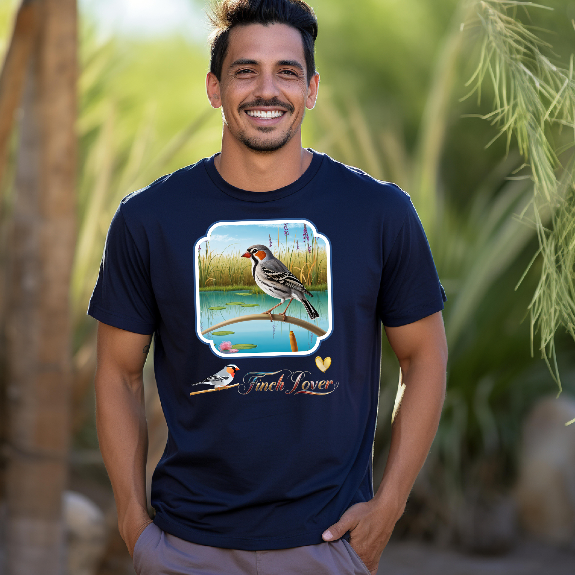 Finch Lover Nature Scenic T-Shirt