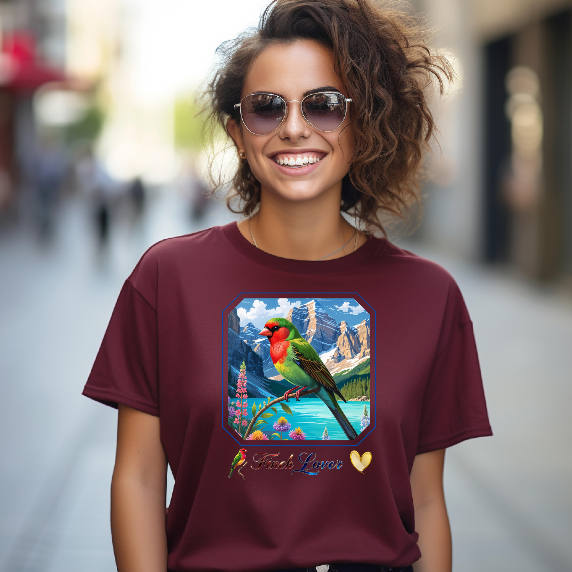 Finch Lover Mountain T-Shirt