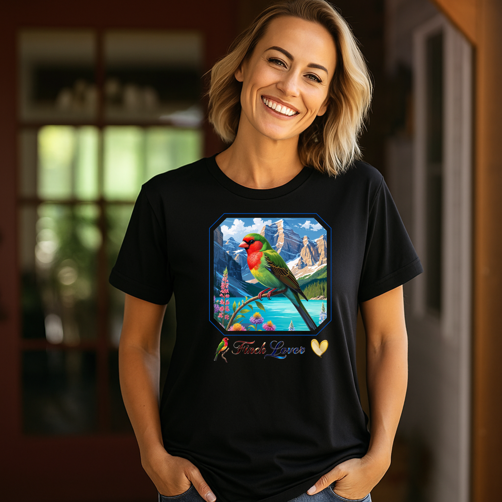 Finch Lover Mountain T-Shirt
