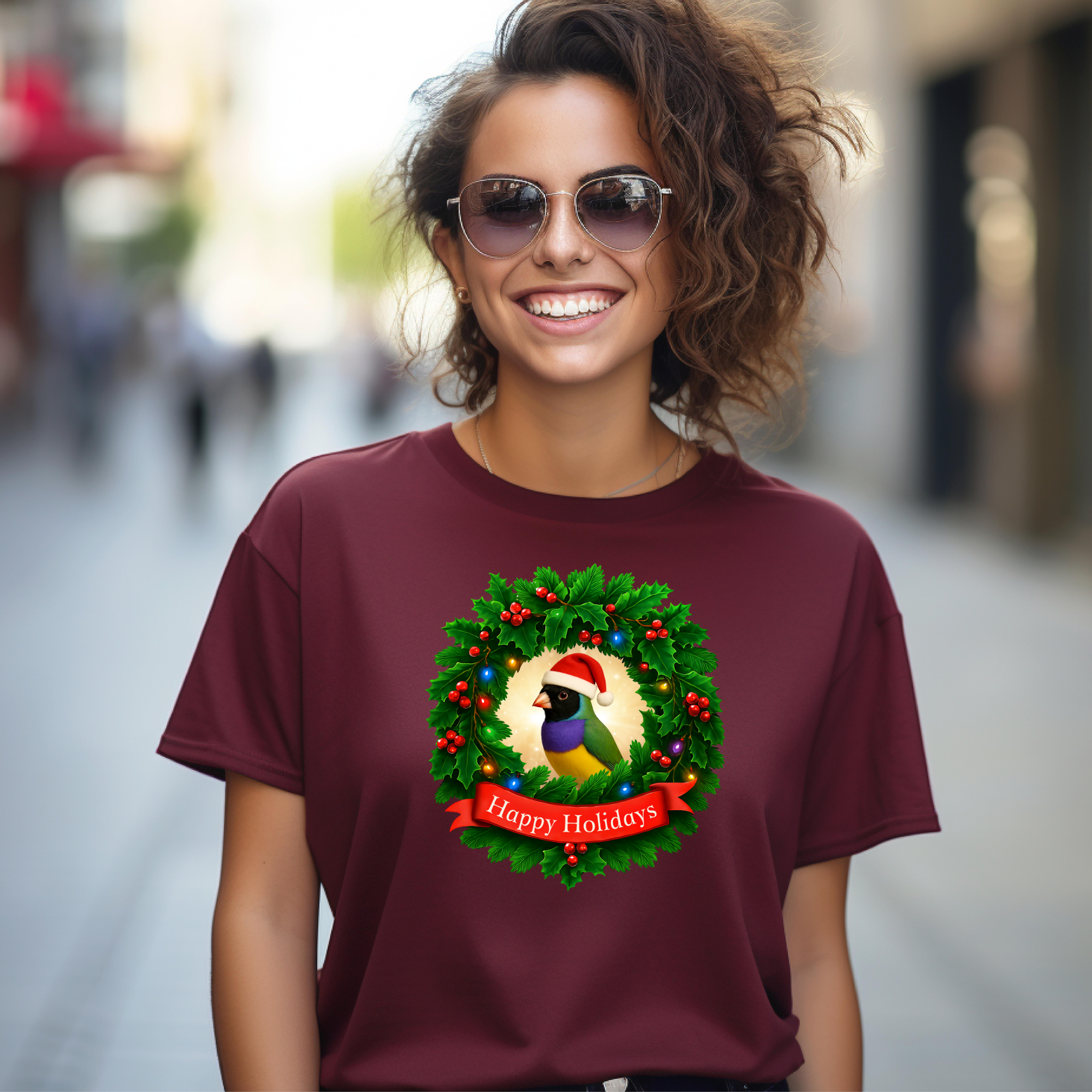 Happy Holidays Finch T-Shirt