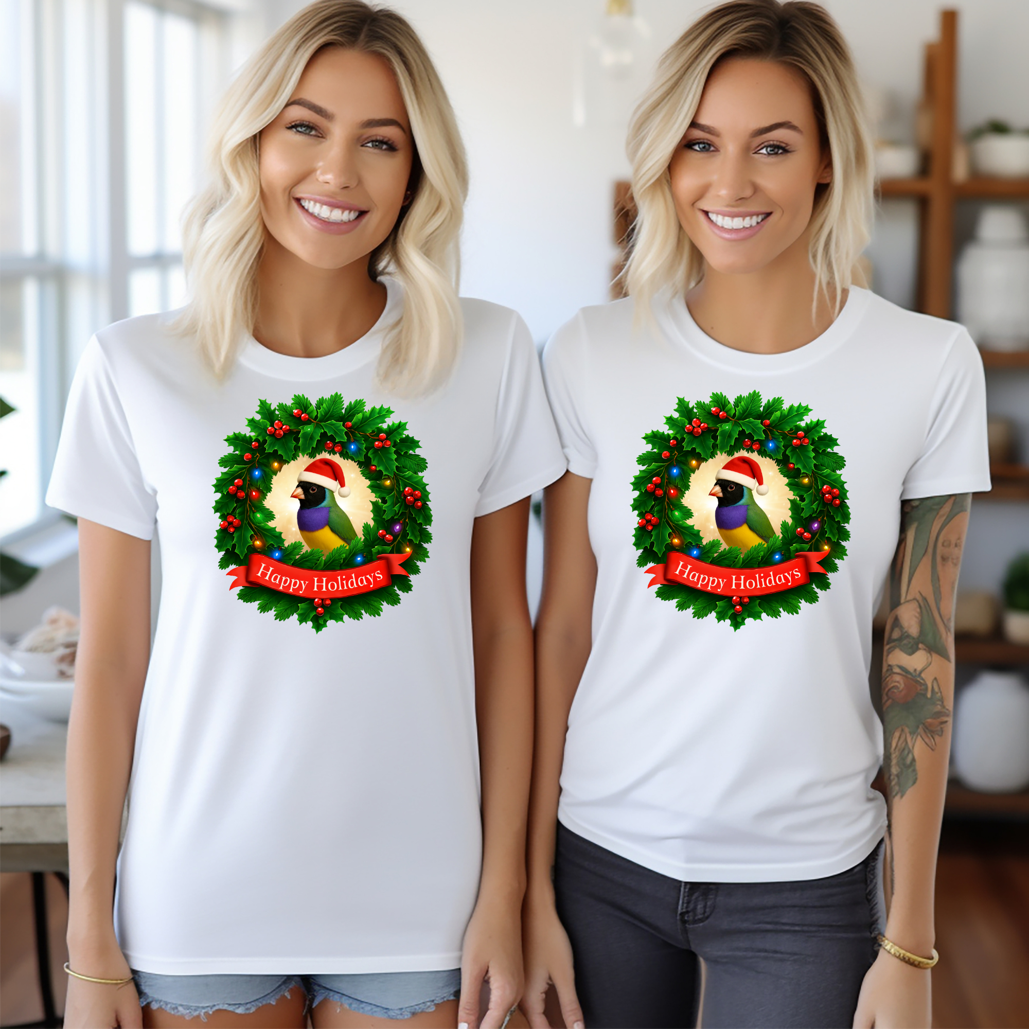 Happy Holidays Finch T-Shirt