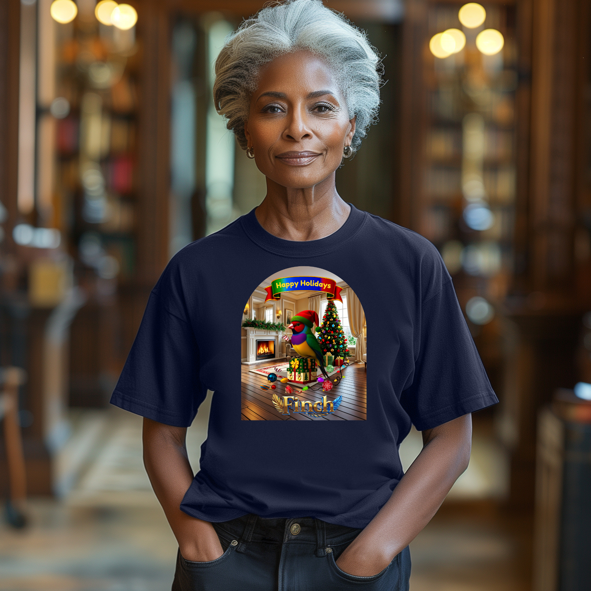Happy Holidays Finch T-Shirt