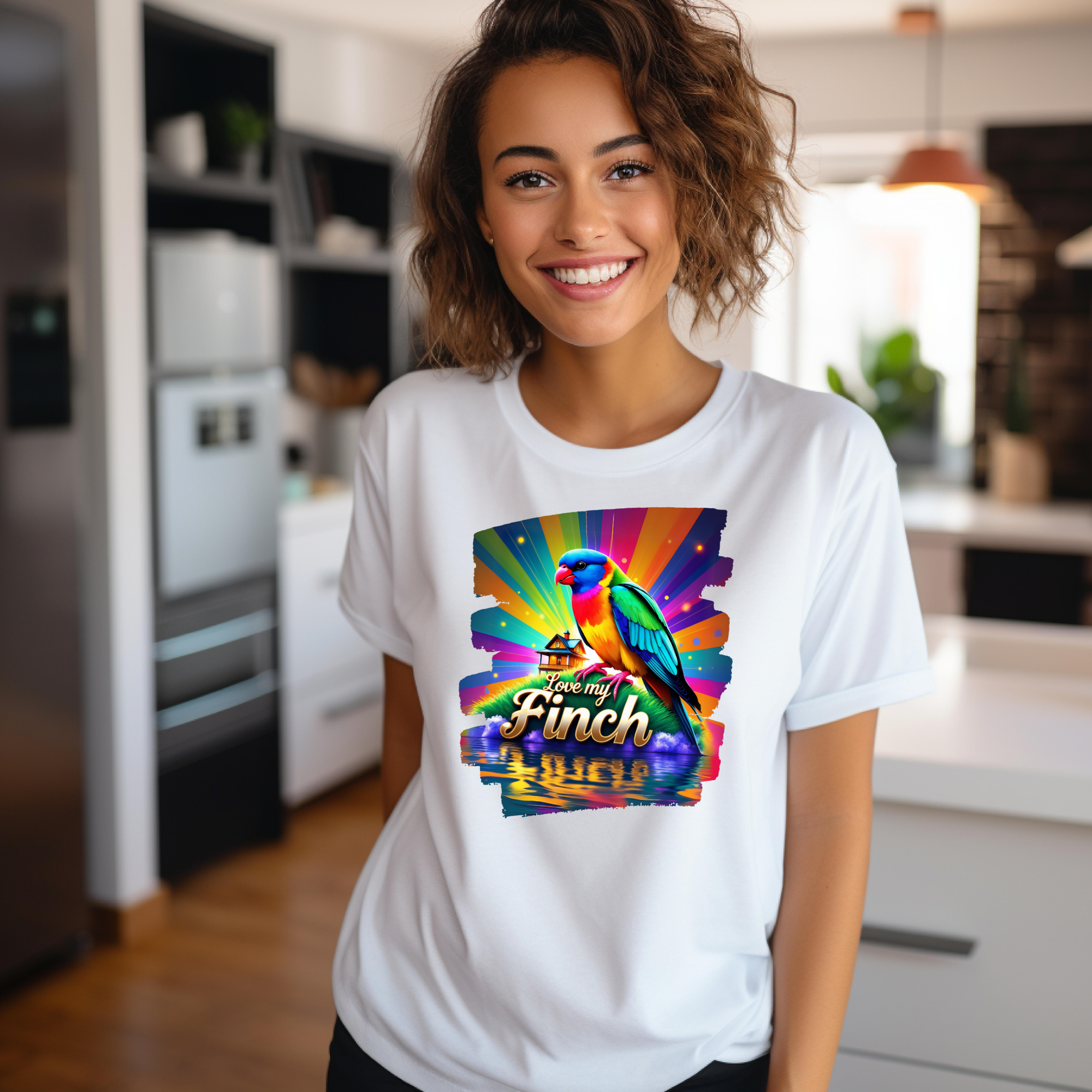 Love My Finch Rainbow T-Shirt