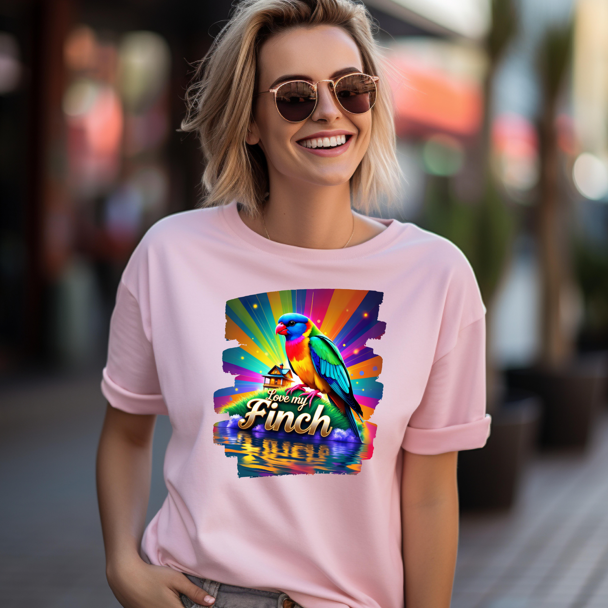 Love My Finch Rainbow T-Shirt