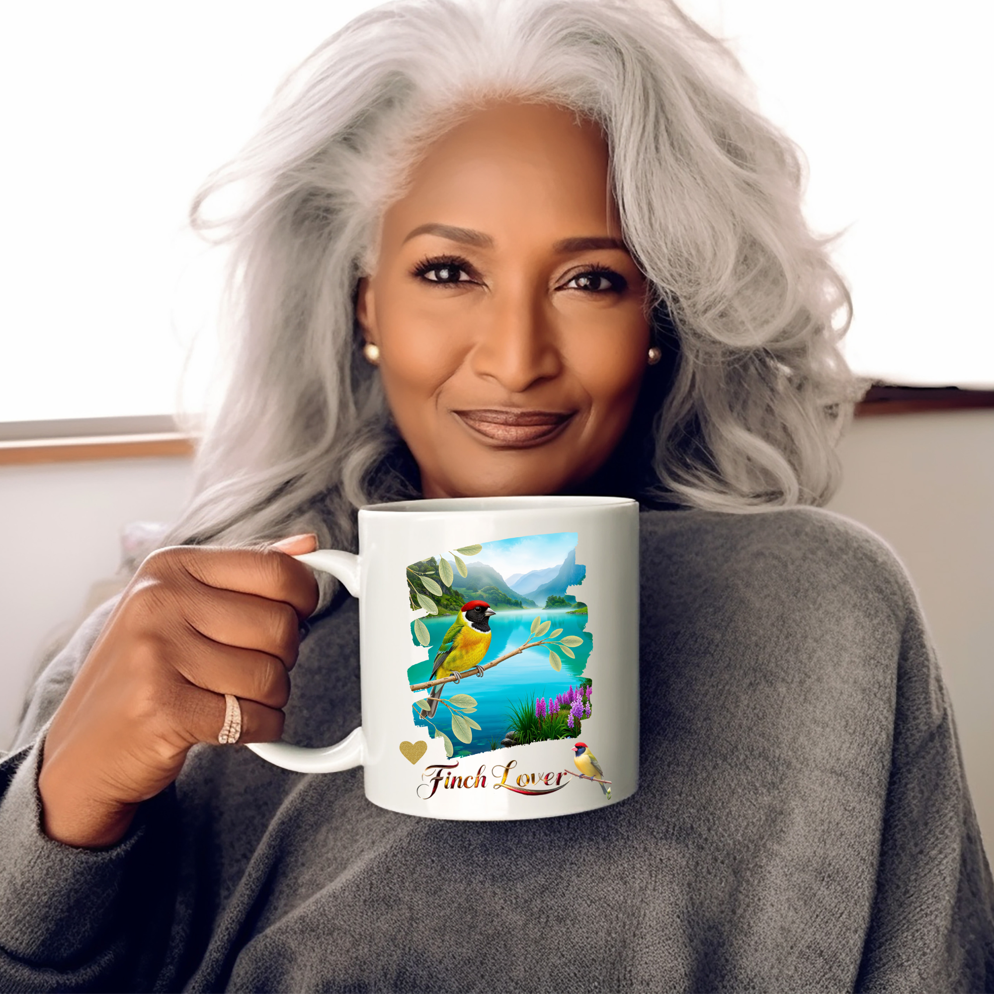 Finch Lover Nature Scenic Mug