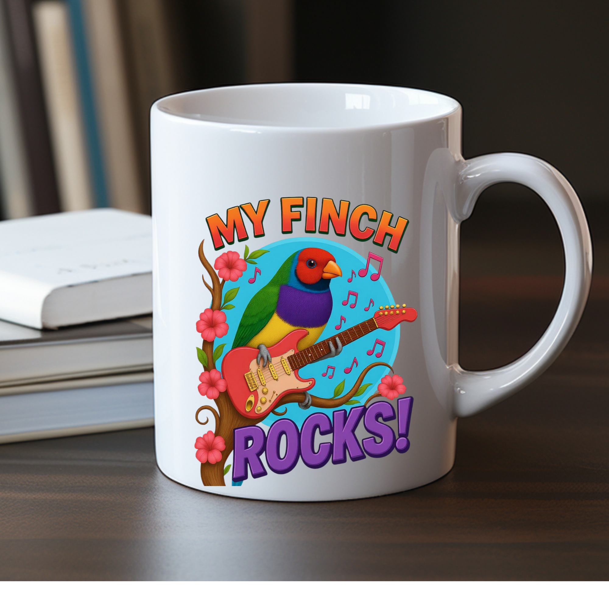My Finch Rocks Music Mug