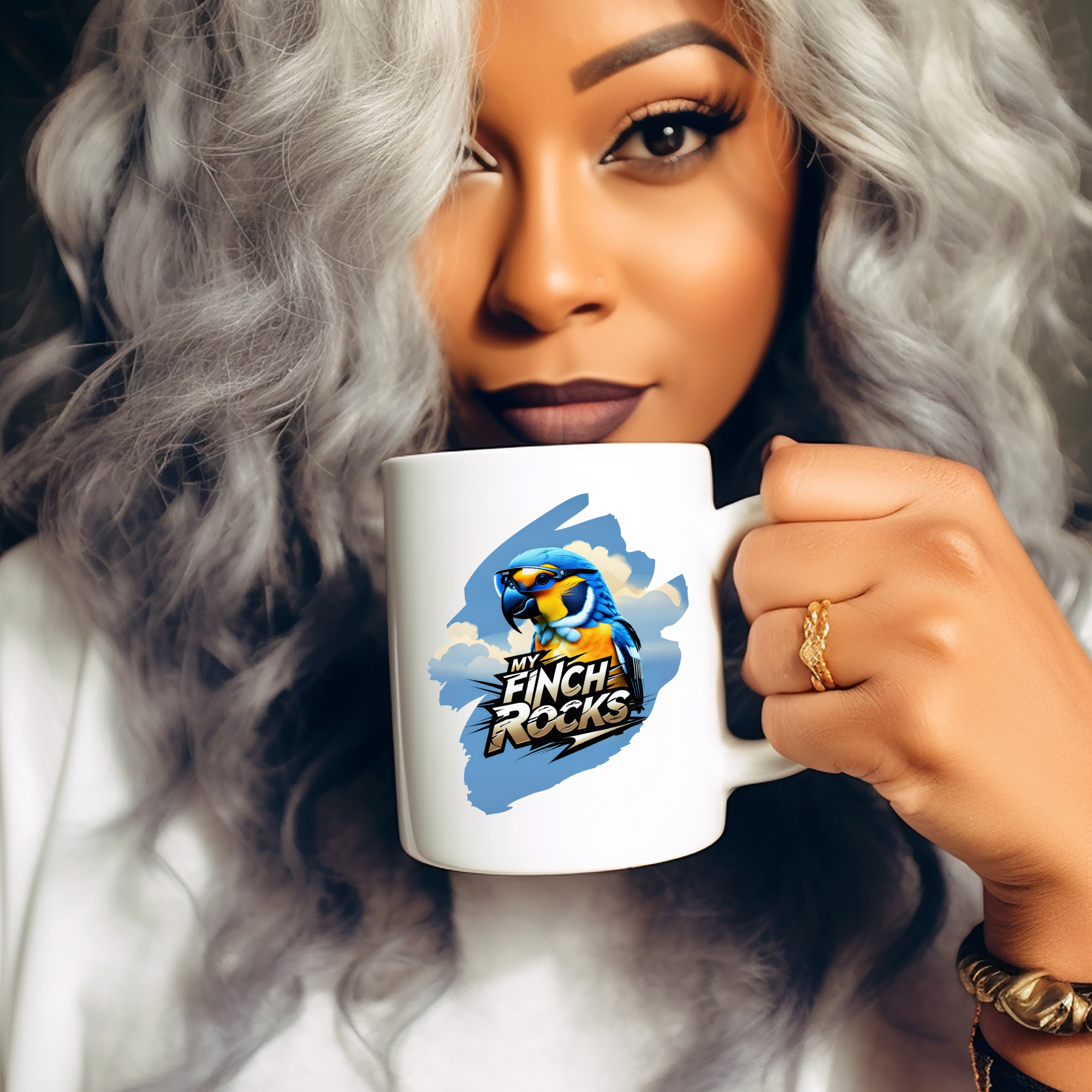 My Finch Rocks Sunglasses Mug